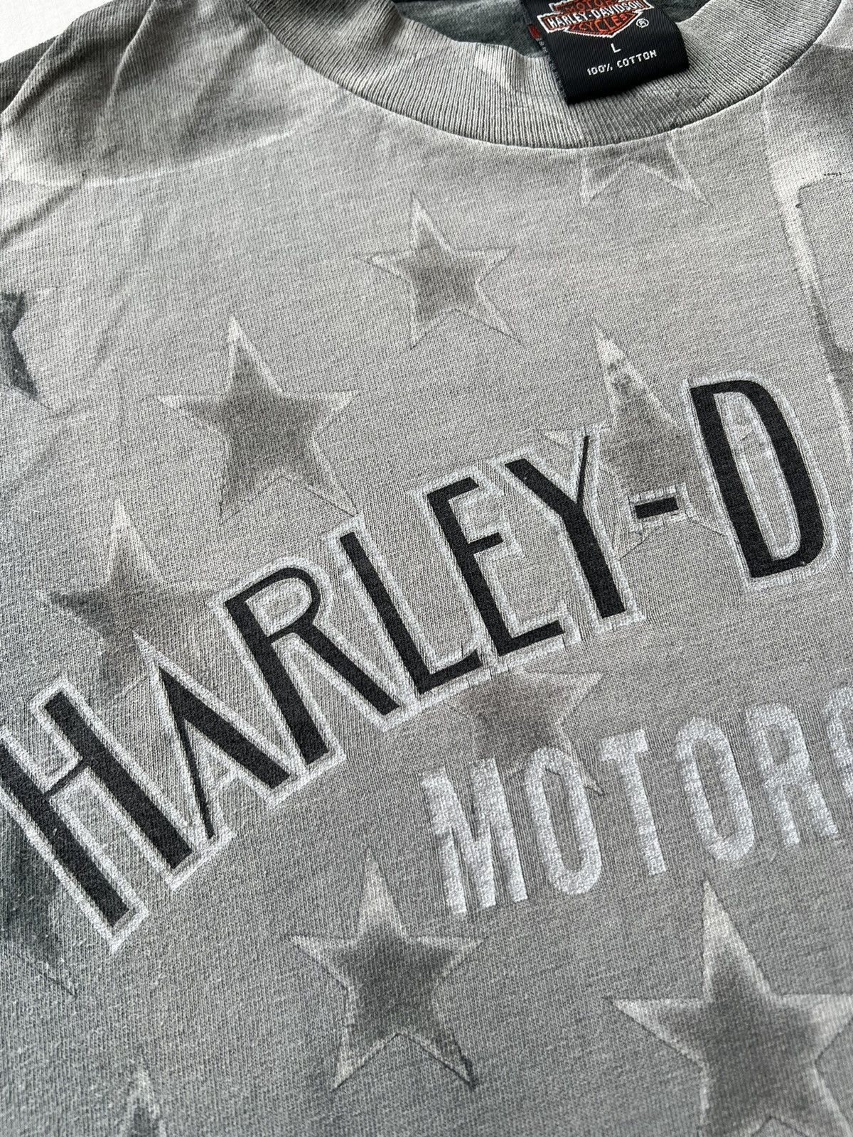 Harley Davidson Vintage 1995 Harley Davidson Flag USA AOP T-shirt Size US L / EU 52-54 / 3 - 7 Thumbnail