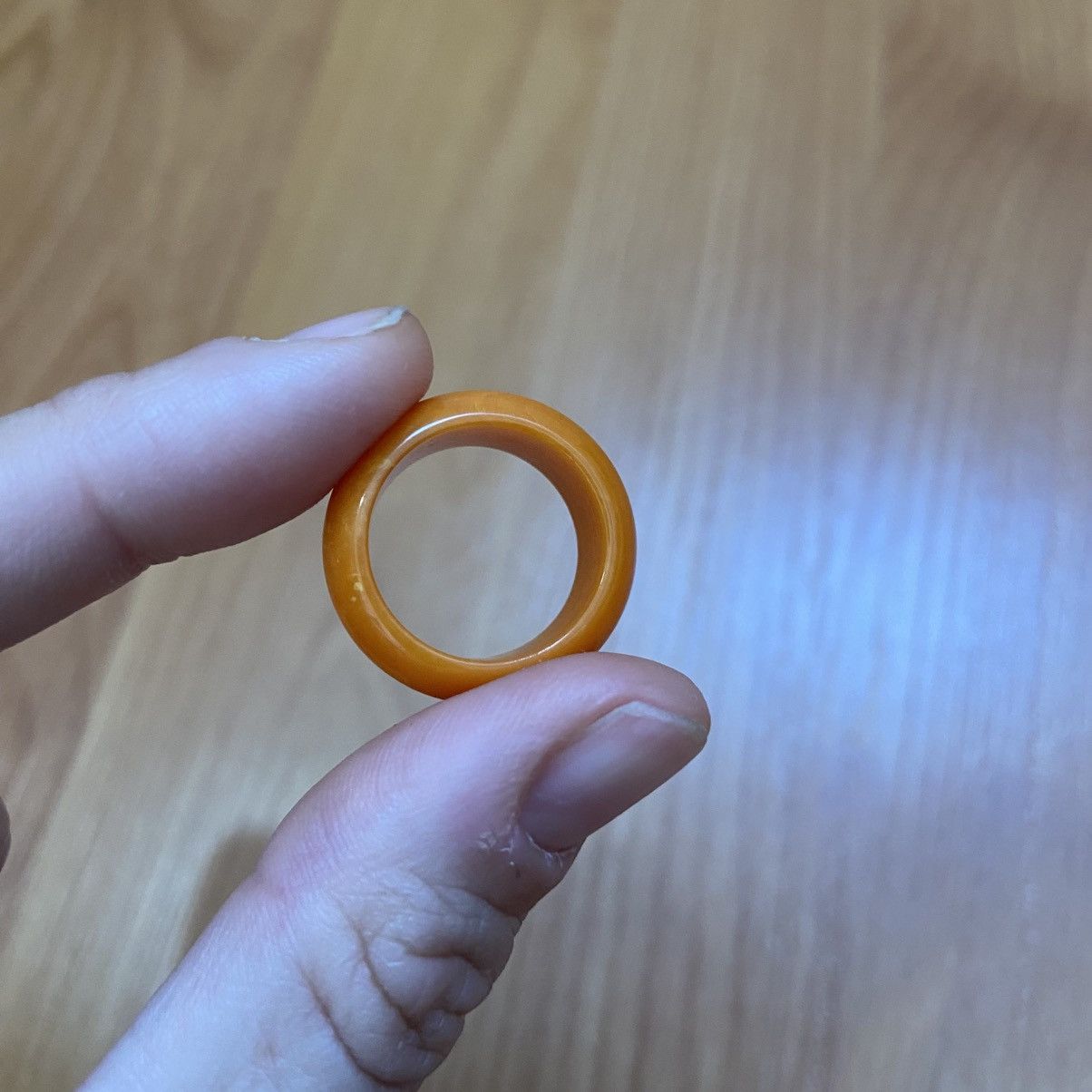 Vintage Bakelite Tangerine Orange Vintage Retro Rare Art Deco Ring Size ONE SIZE - 3 Thumbnail