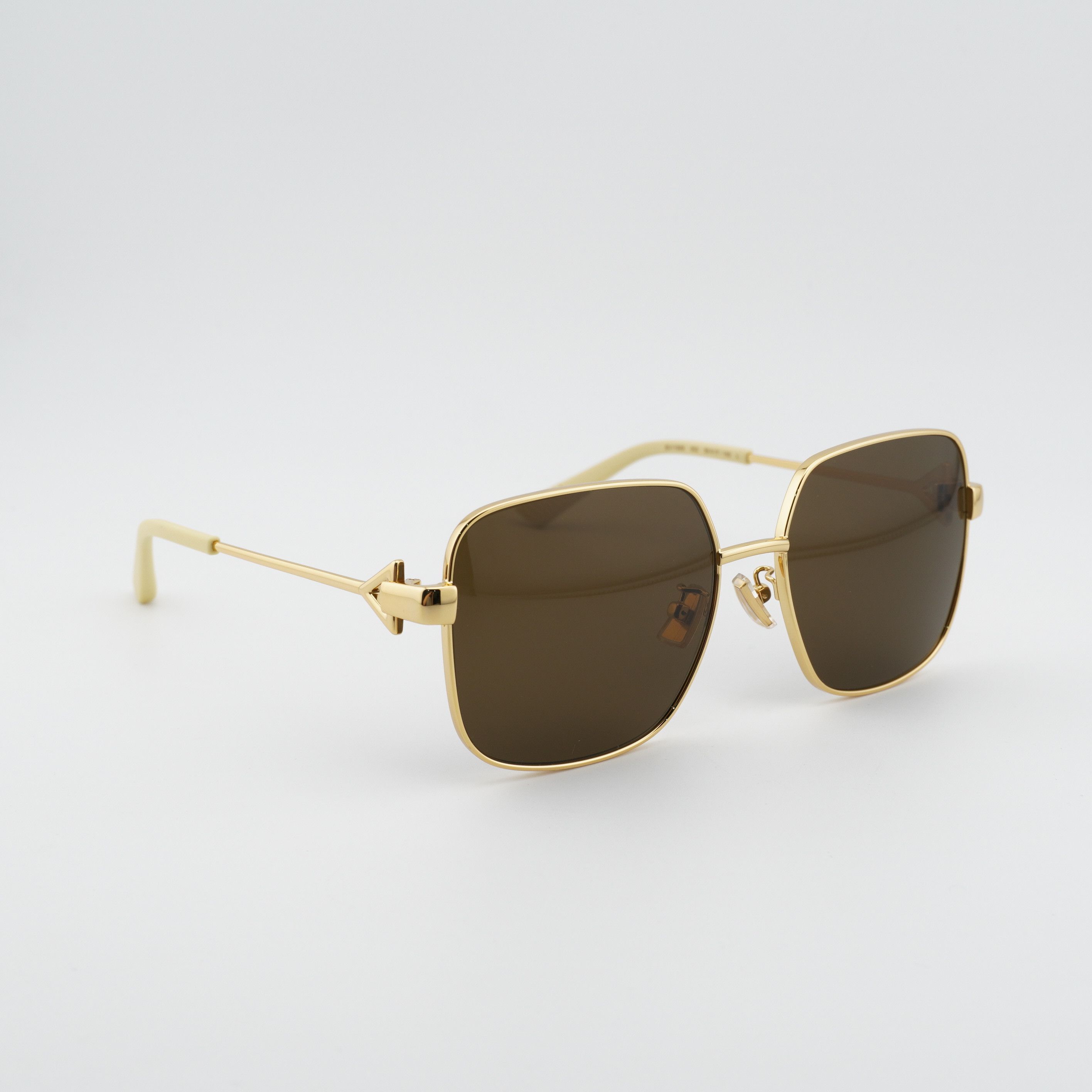 Bottega Veneta Bottega Veneta BV1199S 002 Sunglasses Gold Square Frame Size ONE SIZE - 7 Thumbnail
