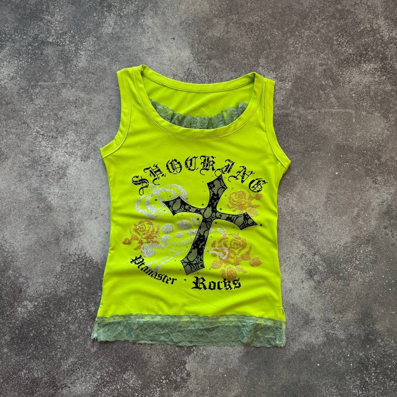 20471120 Amazing Y2K Sexy Gothic Tank Top Size M / US 6-8 / IT 42-44 - 1 Thumbnail