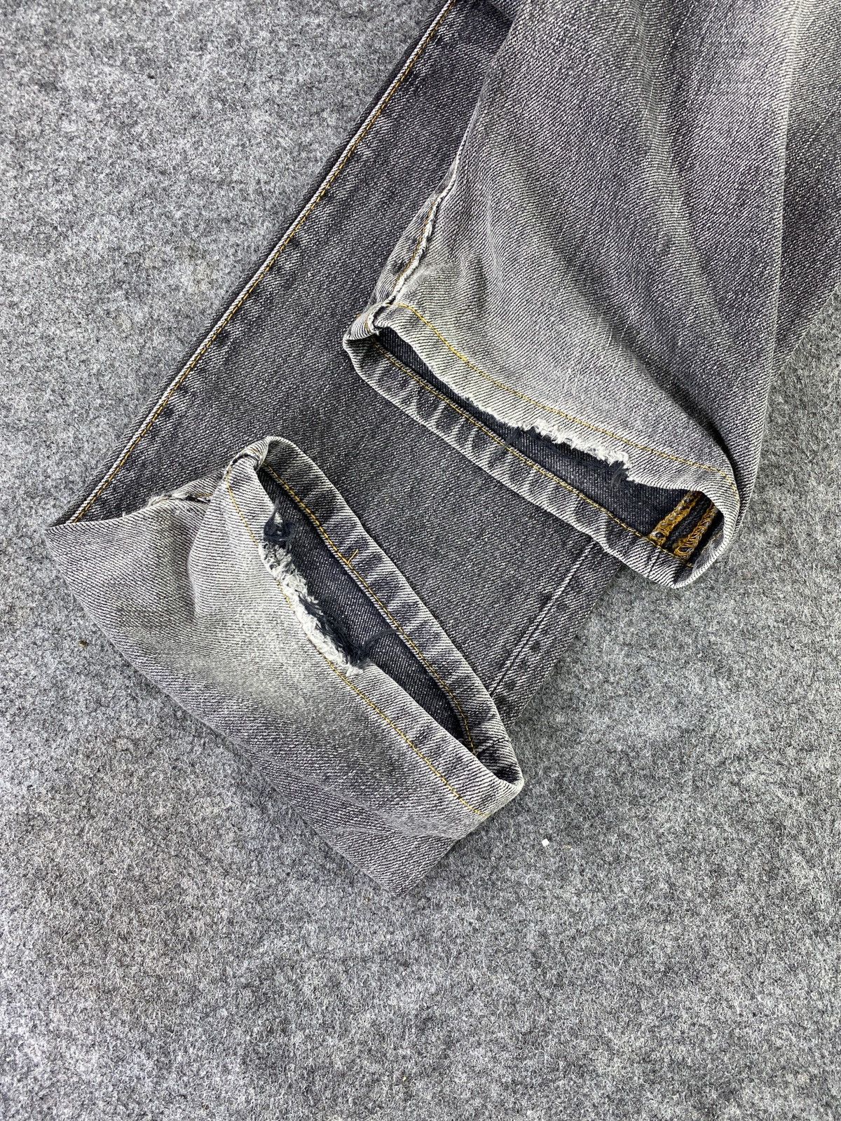 Japanese Brand × Jean Japanese Brand Back Number Faded Black Wash Jeans -J1133 Size US 33 - 13 Thumbnail