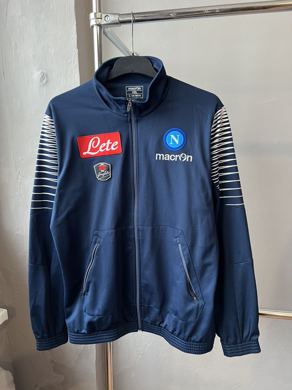Macron 2015/16 NAPOLI SSC TRAINING SOCCER FOOTBALL ZIP JACKET XXL Size US XXL / EU 58 / 5 - 2 Thumbnail
