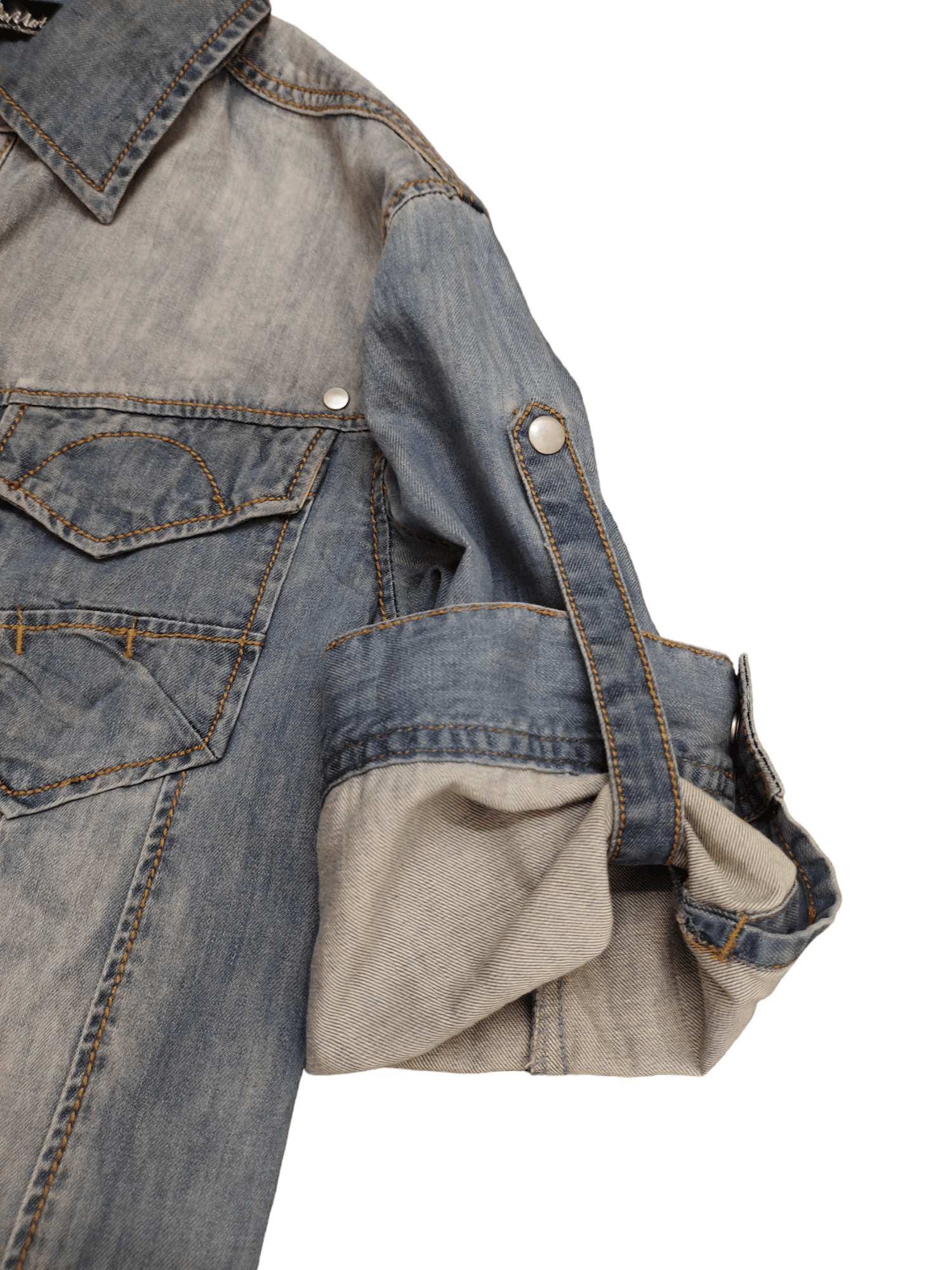 Tornado Mart Tornado Mart Double Pocket Denim Shirt Size US M / EU 48-50 / 2 - 10 Thumbnail