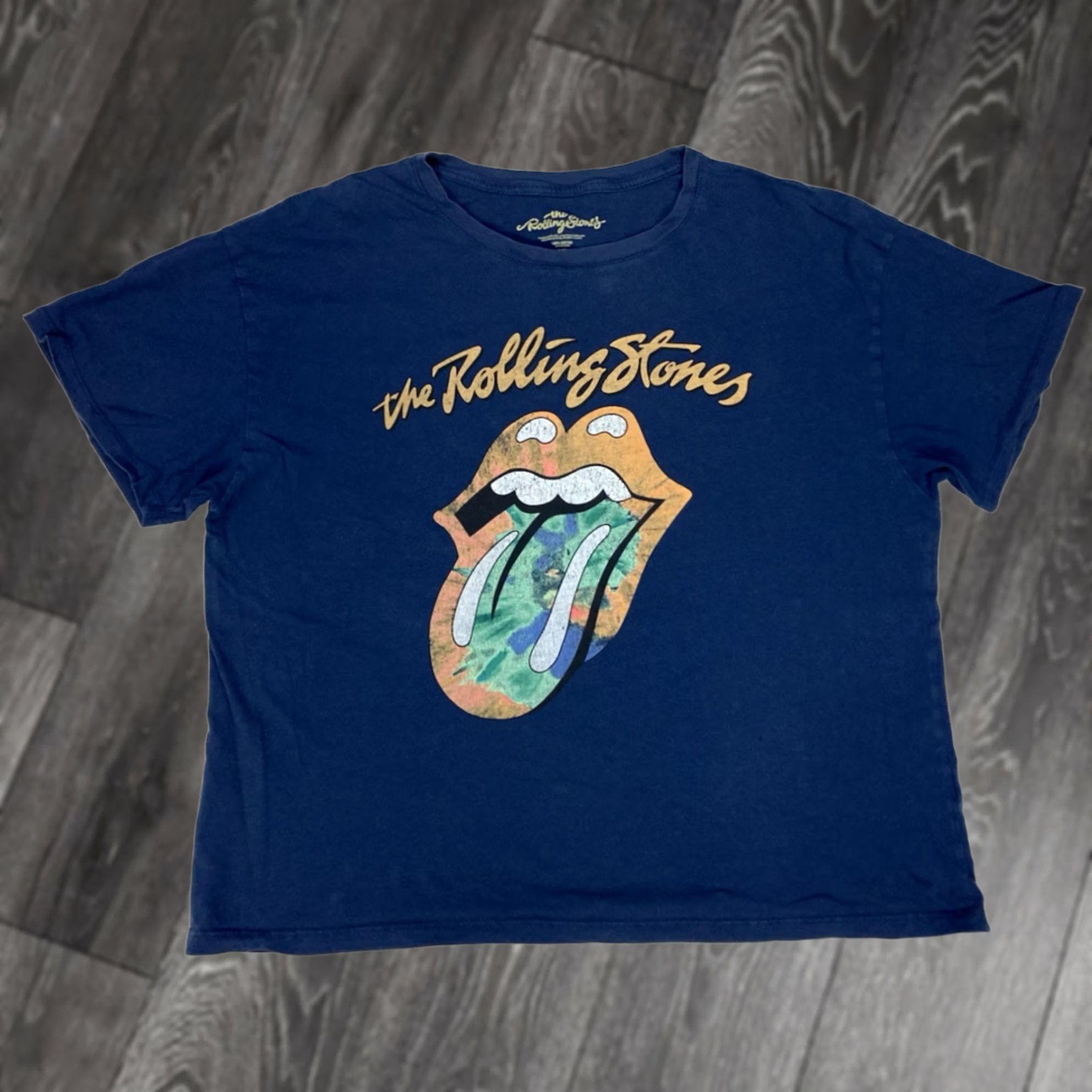 Vintage VINTAGE The Rolling Stones T-Shirt Women XL Blue Short Sleeve Crew Neck Pullover Casual Music Size XL / US 12-14 / IT 48-50 - 1 Thumbnail