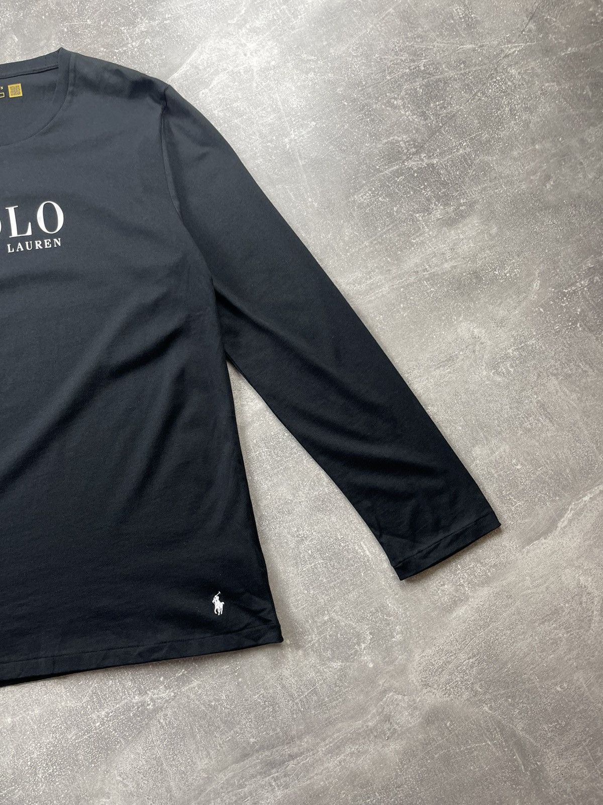 Polo Ralph Lauren Polo Ralph Lauren Black Long Sleeve Logo T-Shirt Size US L / EU 52-54 / 3 - 6 Thumbnail