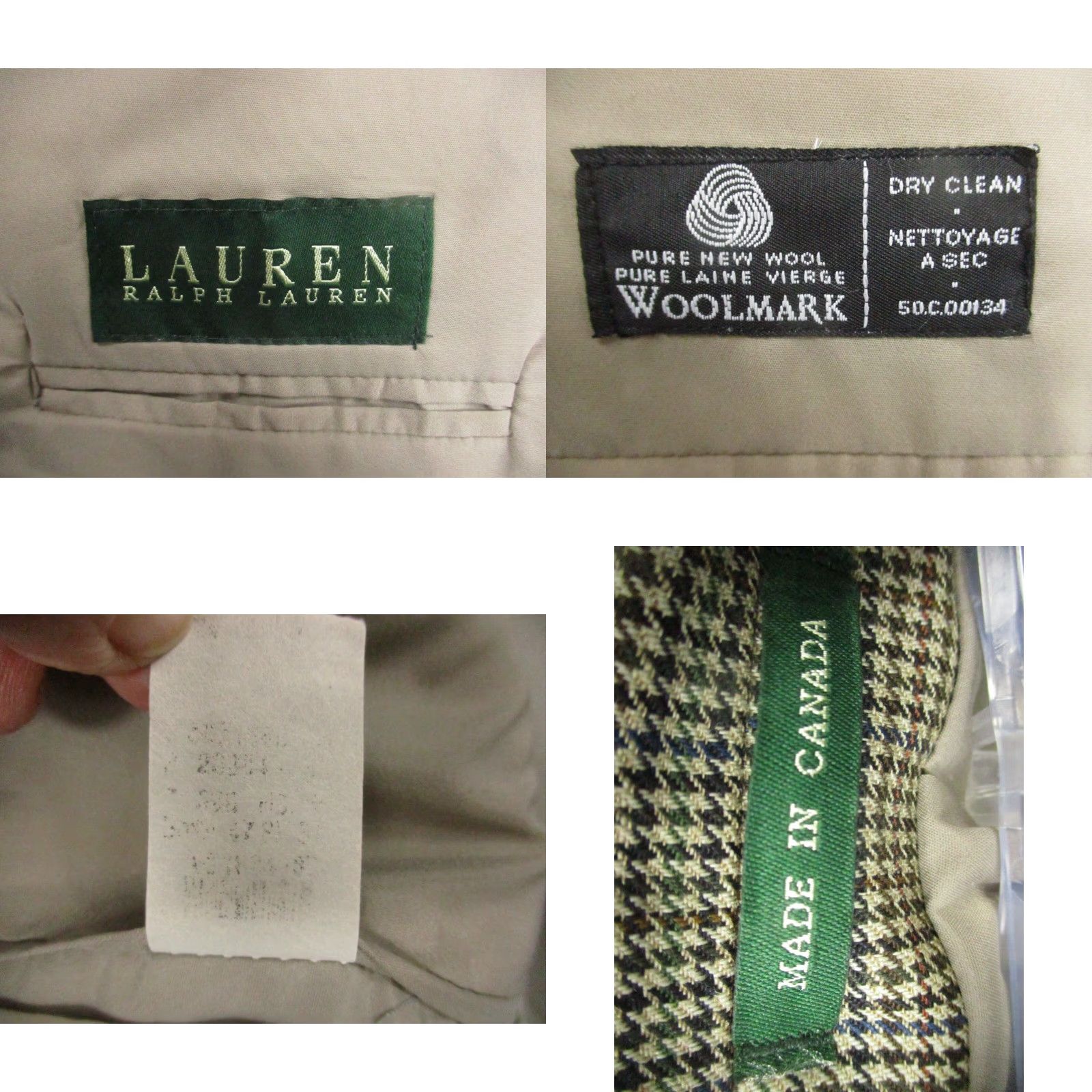 Ralph Lauren LAUREN RALPH LAUREN Sport Jacket 44 R Wool Brown Blazer Houndstooth Tweed Blazer Mens 44 Regular Wool Tweed Notch Two-Button Jacket Sportcoat Size 44R - 8 Thumbnail