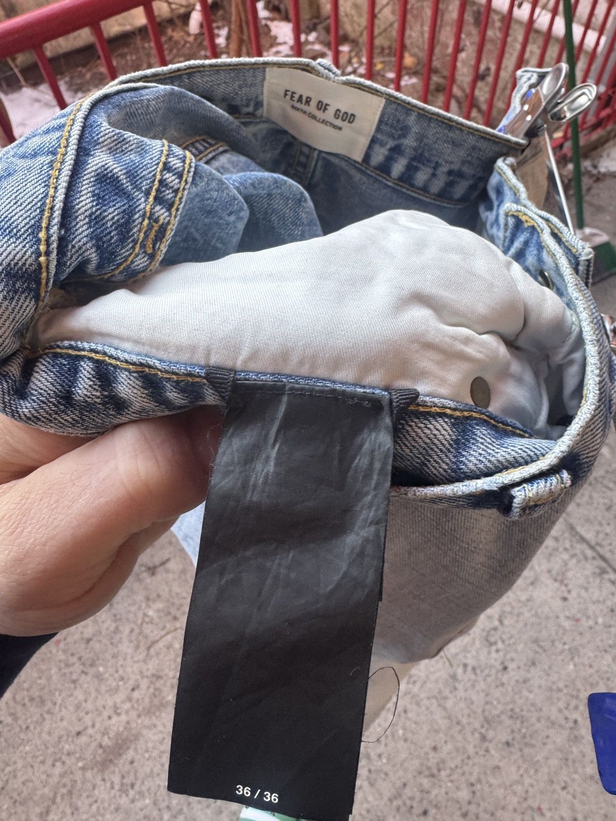Fear of God Fear of god 6th collection inside out denim jeans Size US 36 / EU 52 - 5 Thumbnail