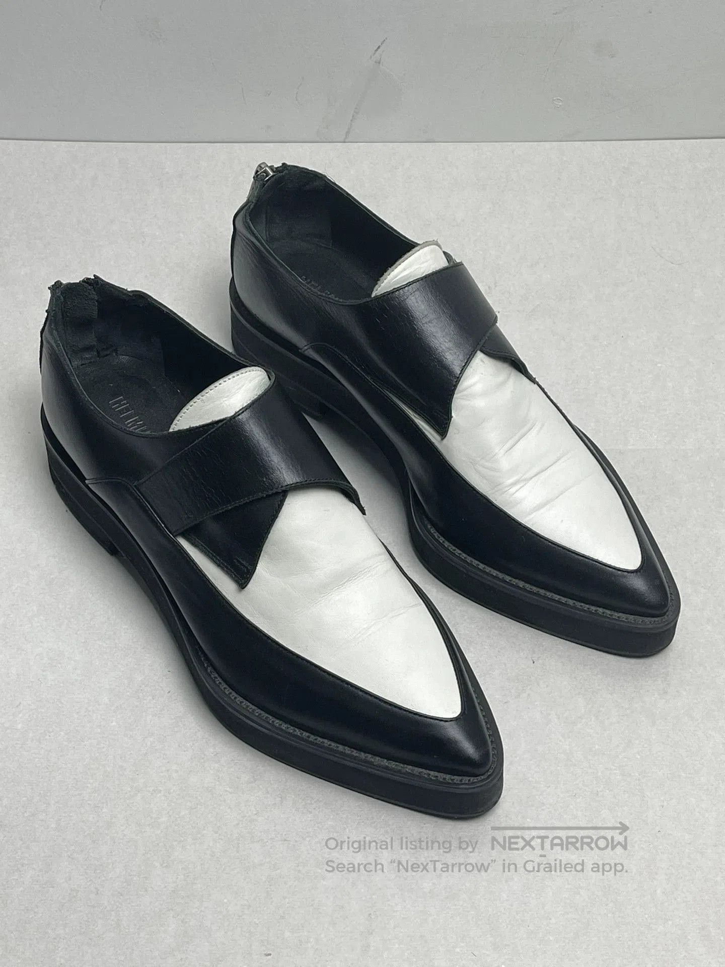 Helmut Lang Helmut Lang Black White Leather Zip Shoes. Size US 6.5 / IT 36.5 - 2 Thumbnail