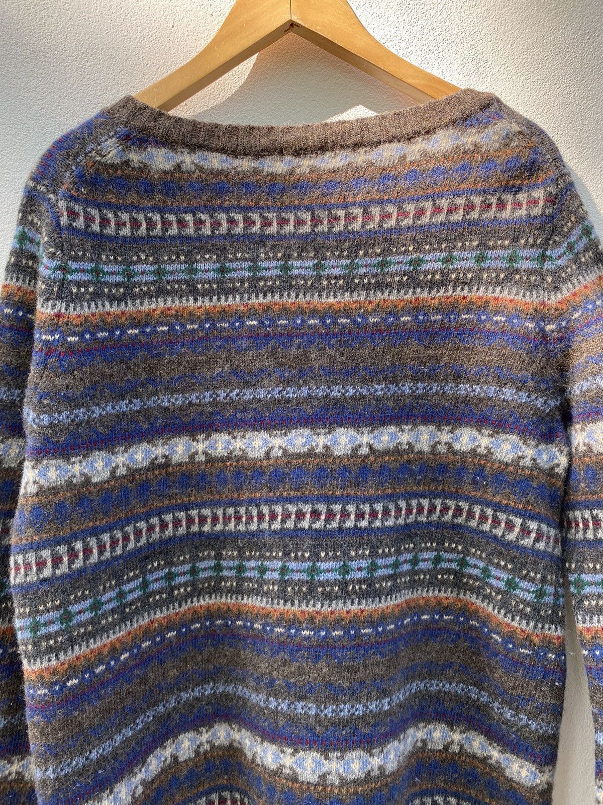 Journal Standard JOURNAL STANDARD Blue-Brown Fair Isle Wool Cardigan Size M / US 6-8 / IT 42-44 - 12 Thumbnail