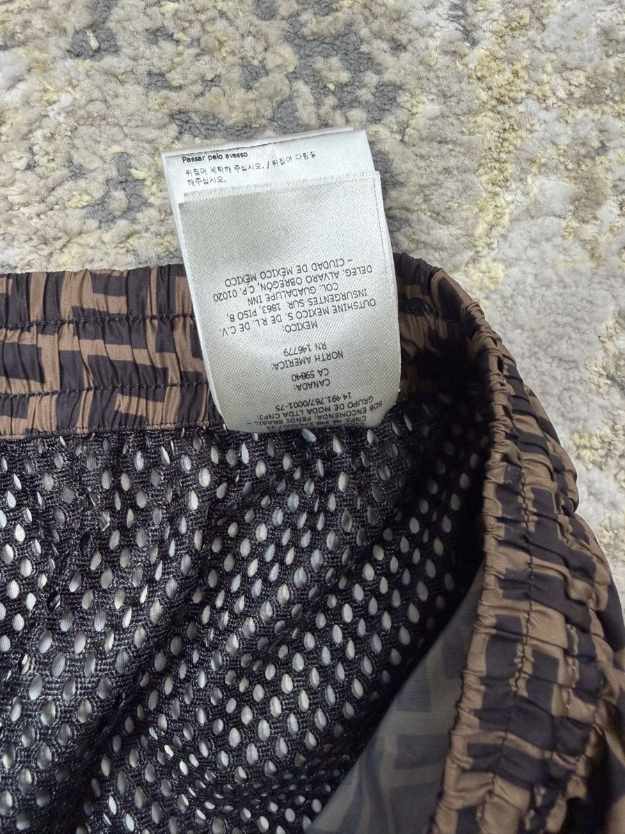 Fendi Fendi FF Monogram Nylon Track Pants Brown Size 46 Size US 44 / EU 60 - 8 Thumbnail