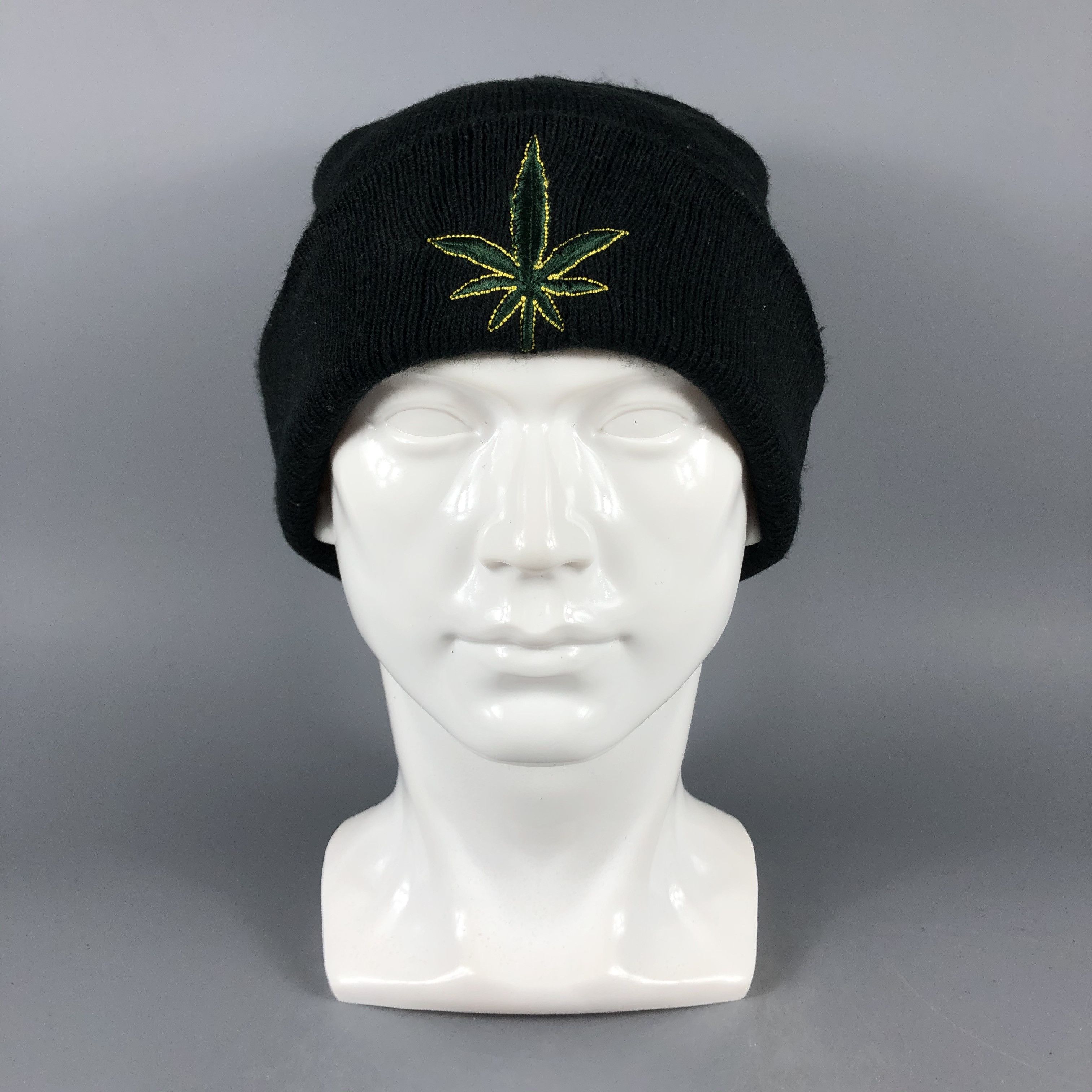 Vintage Linda Marijuana Black Beanie Snow Hat Snow Cap -D825 Size ONE SIZE - 8 Thumbnail