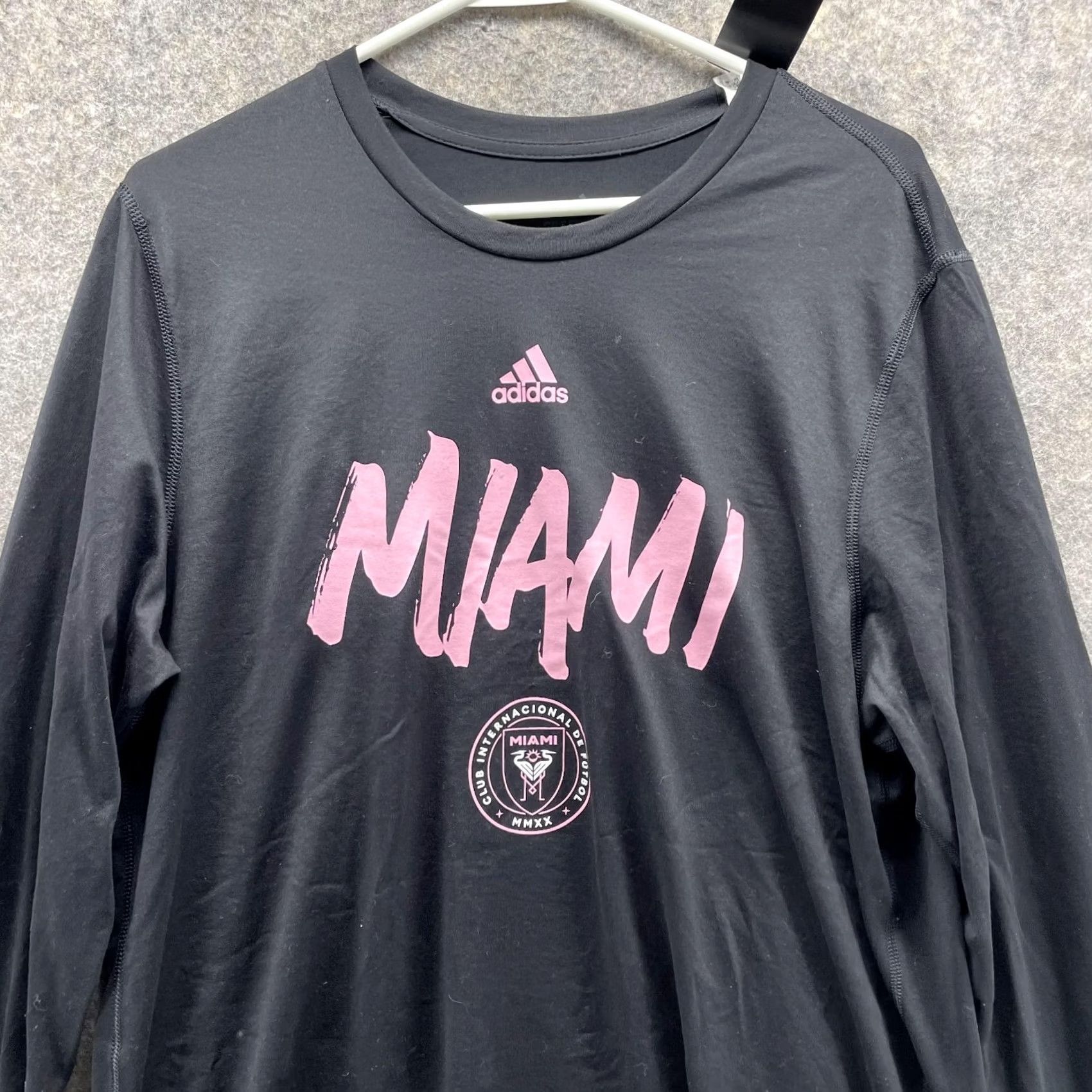Adidas Adidas Shirt Women XL Black Pink Miami Creator Tee Jersey Long Sleeve Football Size XL / US 12-14 / IT 48-50 - 2 Thumbnail