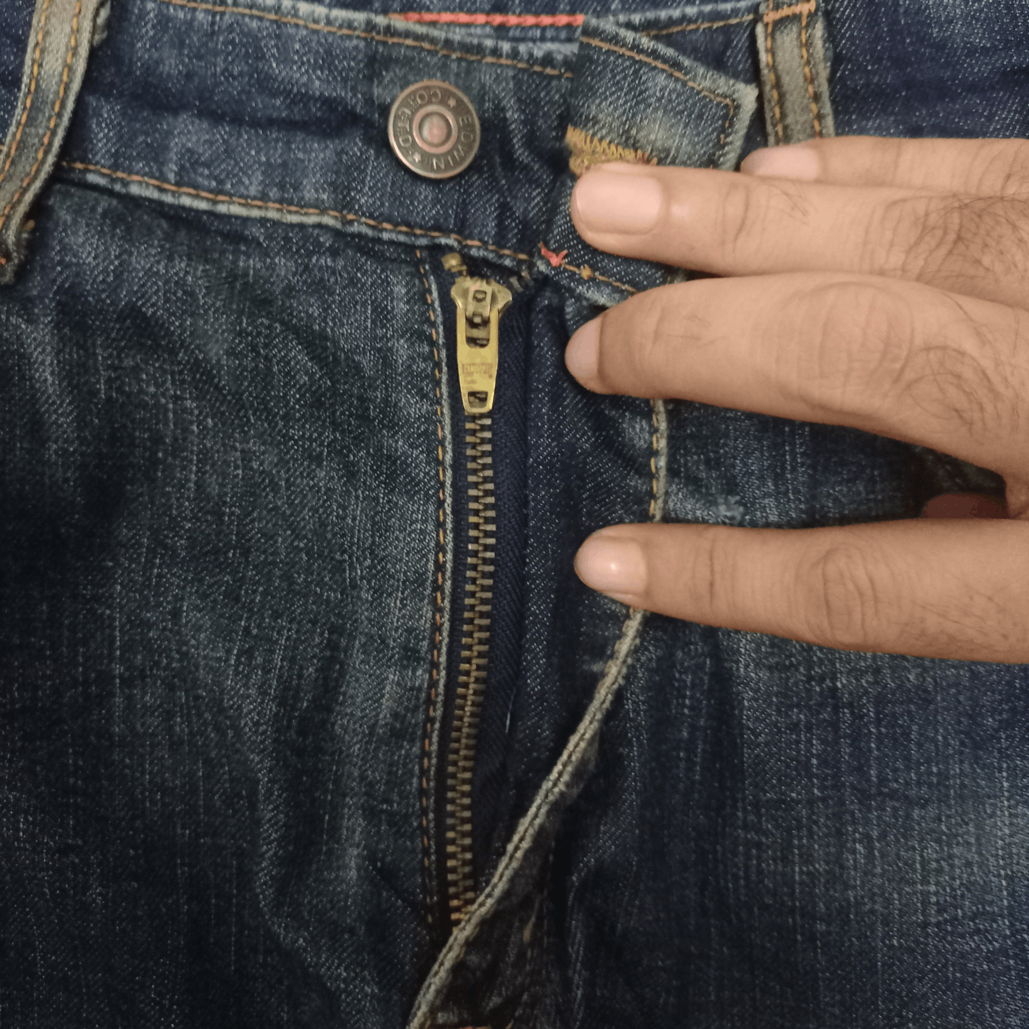 Edwin × Japanese Brand Exclusive Vintage Edwin XV Mud Wash Distressed Baggy Jeans Size US 35 - 3 Thumbnail