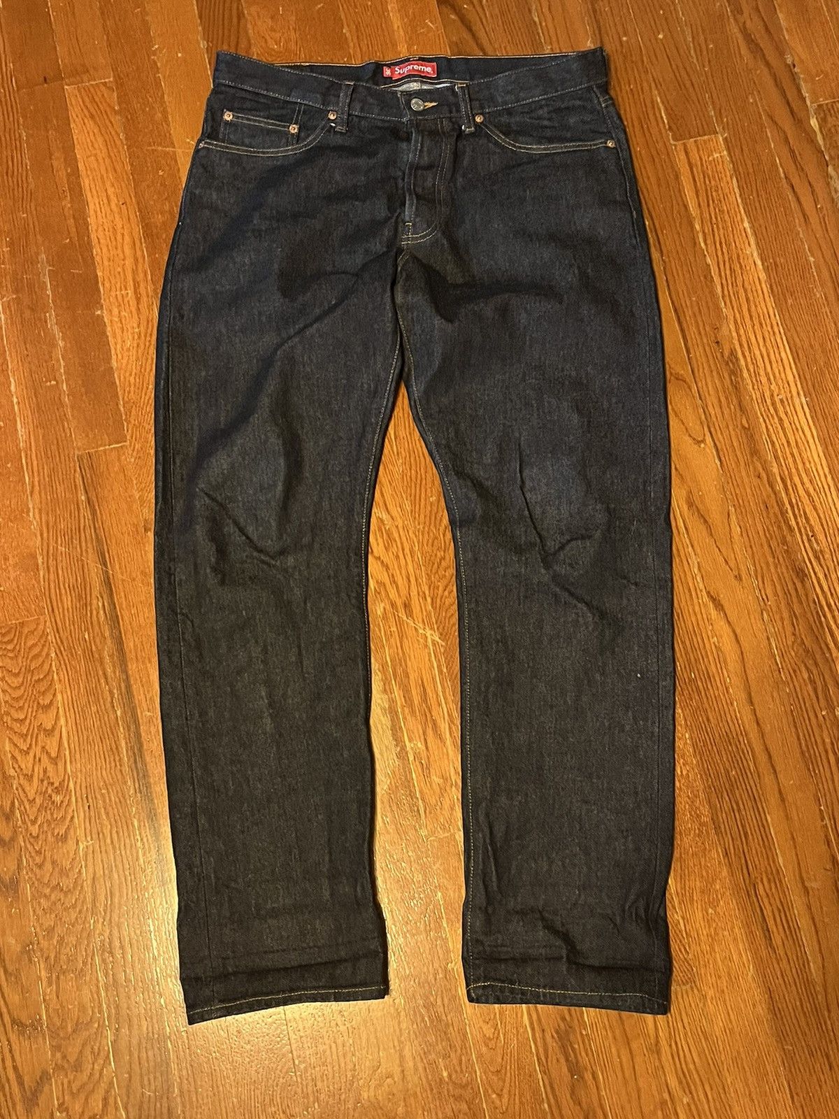 image of Supreme Selvedge Denim Jeans in Blue, Men's (Size 36)