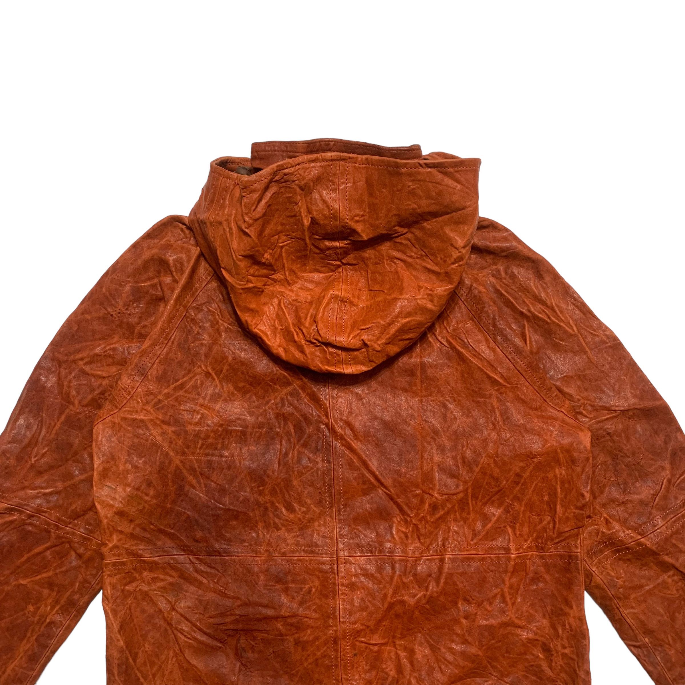 Iroquois Japan Iroquois Hooded Leather Jacket Size US S / EU 44-46 / 1 - 10 Thumbnail