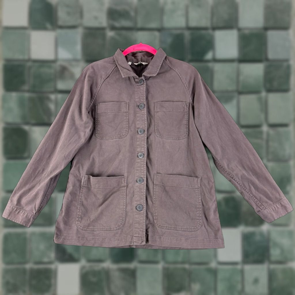 Vintage Bridge & Burn Boardman Work Jacket Womens Small Purple Button Front Long Sleeve Jacket Size S / US 4 / IT 40 - 1 Thumbnail