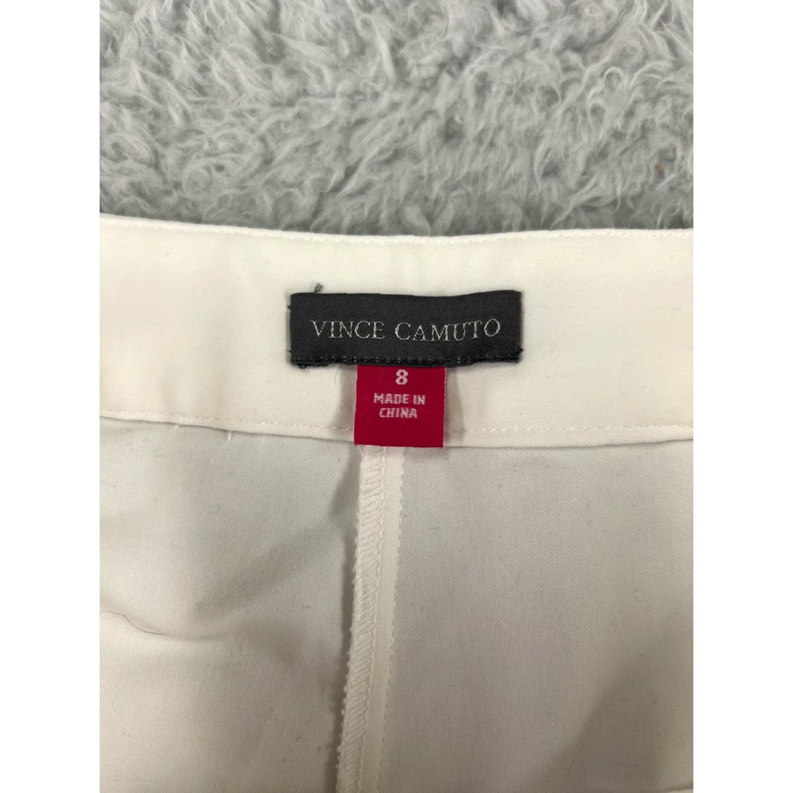 Vince Camuto Vince Camuto Women's Pants Size 8 White Chino Cotton Blend Casual Regular Fit Straight Leg Size 30" / US 8 / IT 44 - 4 Thumbnail