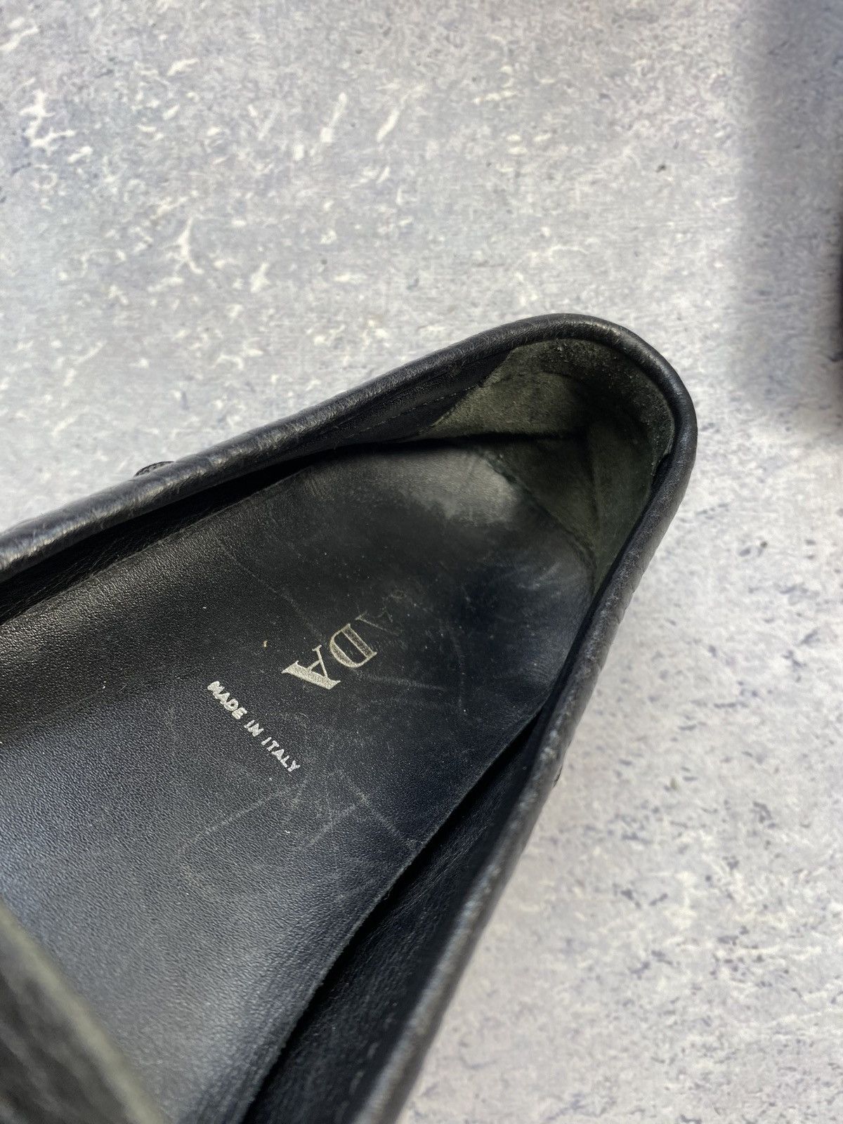 Prada Prada Black Leather Loafers Size EUR 37.5 Size US 5 / EU 37 - 15 Thumbnail