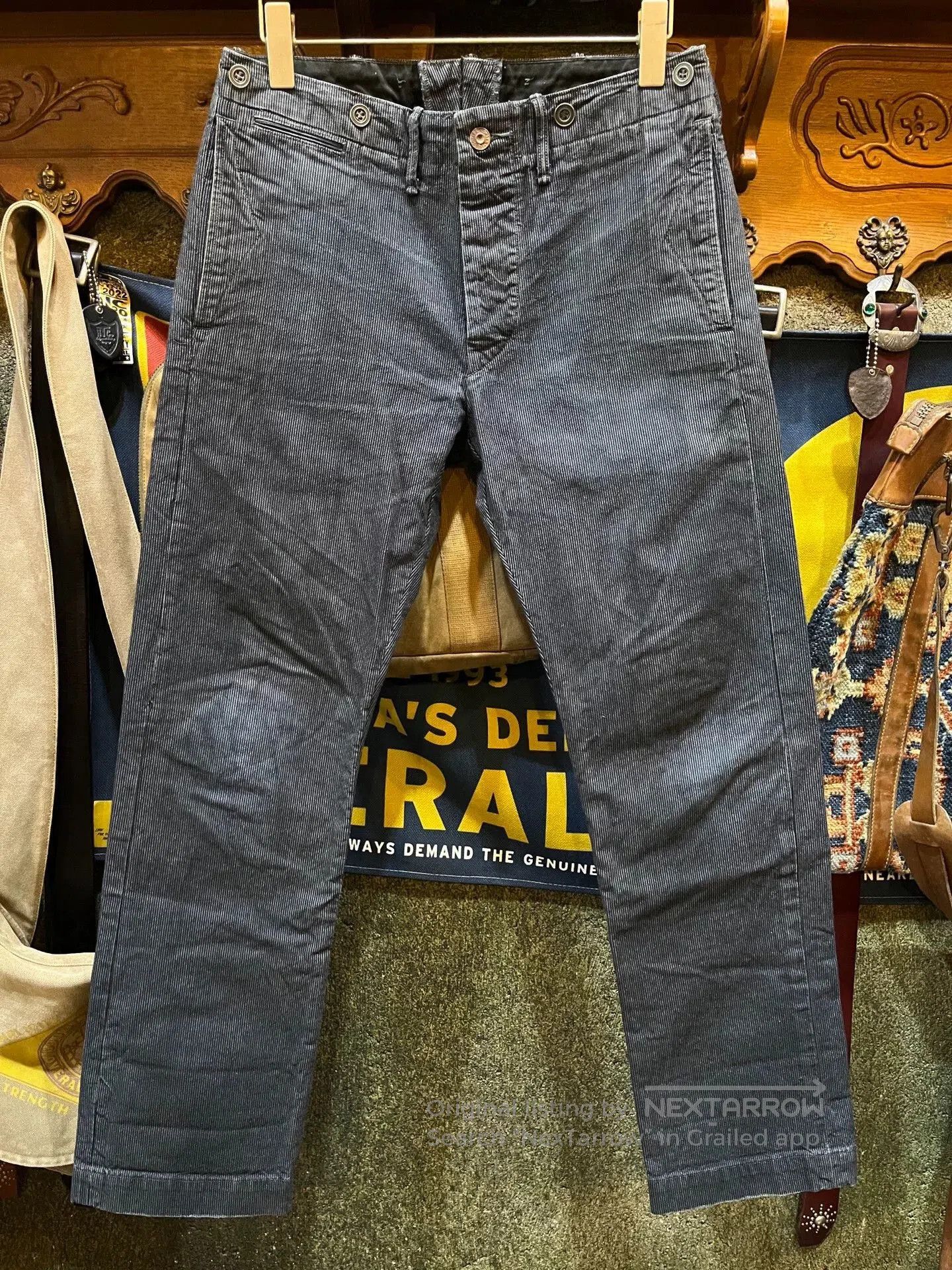 RRL Ralph Lauren RRL Blue Dye Casual Pants. Size US 30 / EU 46 - 1 Thumbnail