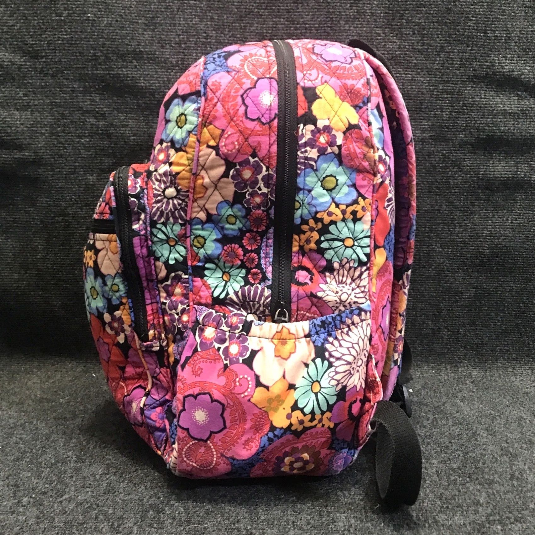 Vera Bradley Vera Bradley Campus Backpack Fiesta Floral Quilted Travel Bag 14314-G15 VBD17 Size ONE SIZE - 7 Thumbnail