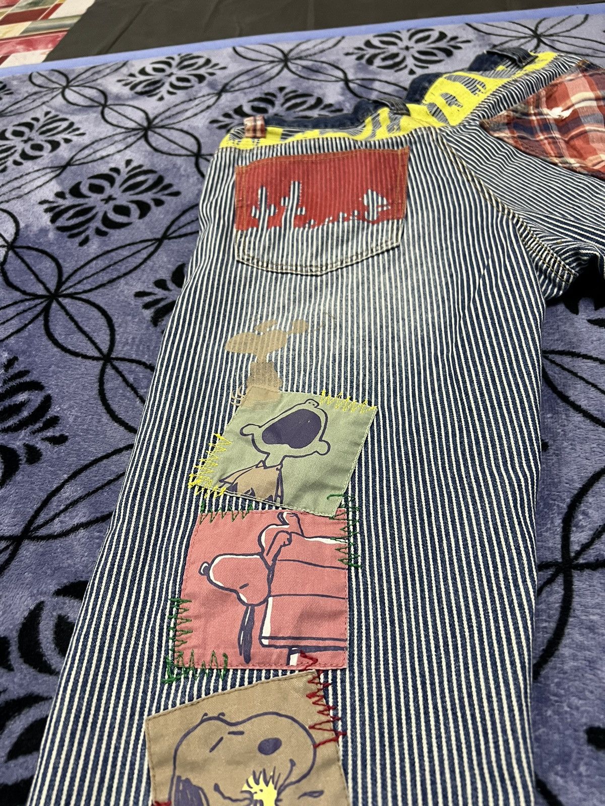Peanuts × Vintage PEANUTS - Patchwork jeans Size 30" / US 8 / IT 44 - 9 Thumbnail