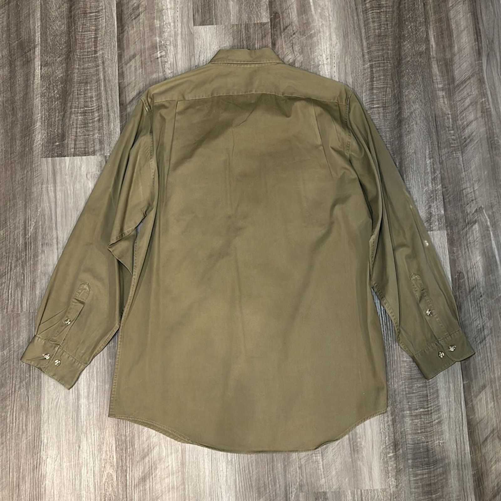 Allen Solly Allen & Solly Vintage Weathered Twill Button Down - Large Size US L / EU 52-54 / 3 - 3 Thumbnail