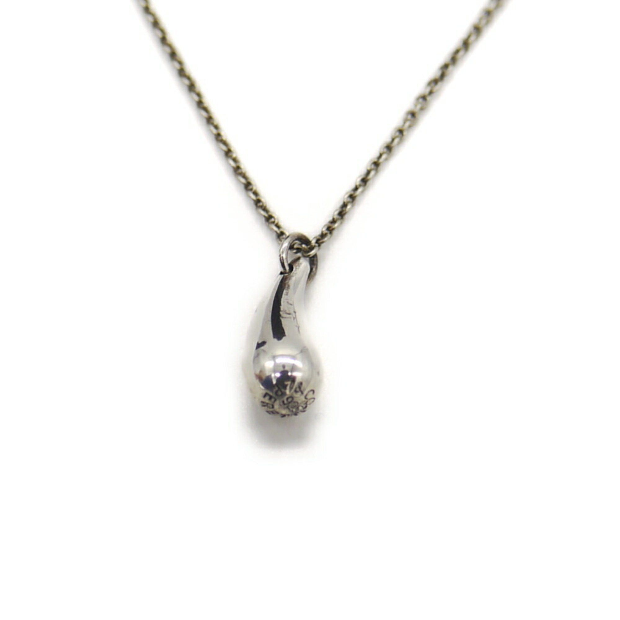 Tiffany & Co. TIFFANY & Co. Tiffany Elsa Peretti Teardrop Pendant Necklace Silver 925 Azuki Chain Size ONE SIZE - 1 Thumbnail