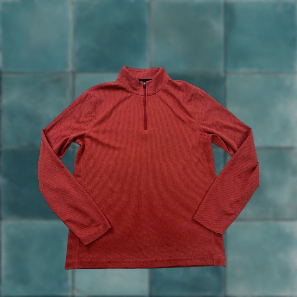 J.Crew J.Crew Shirt Mens Small Red 1/4 Zip Long Sleeve Performance Pullover Size US S / EU 44-46 / 1 - 1 Thumbnail