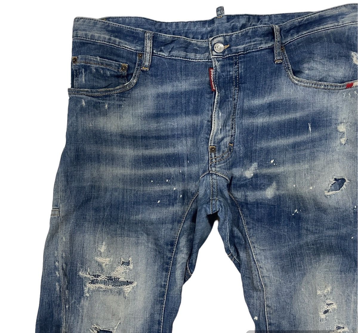Dsquared2 Vintage Dsquared2 Distressed Motive Denim Jeans Size US 38 / EU 54 - 3 Thumbnail