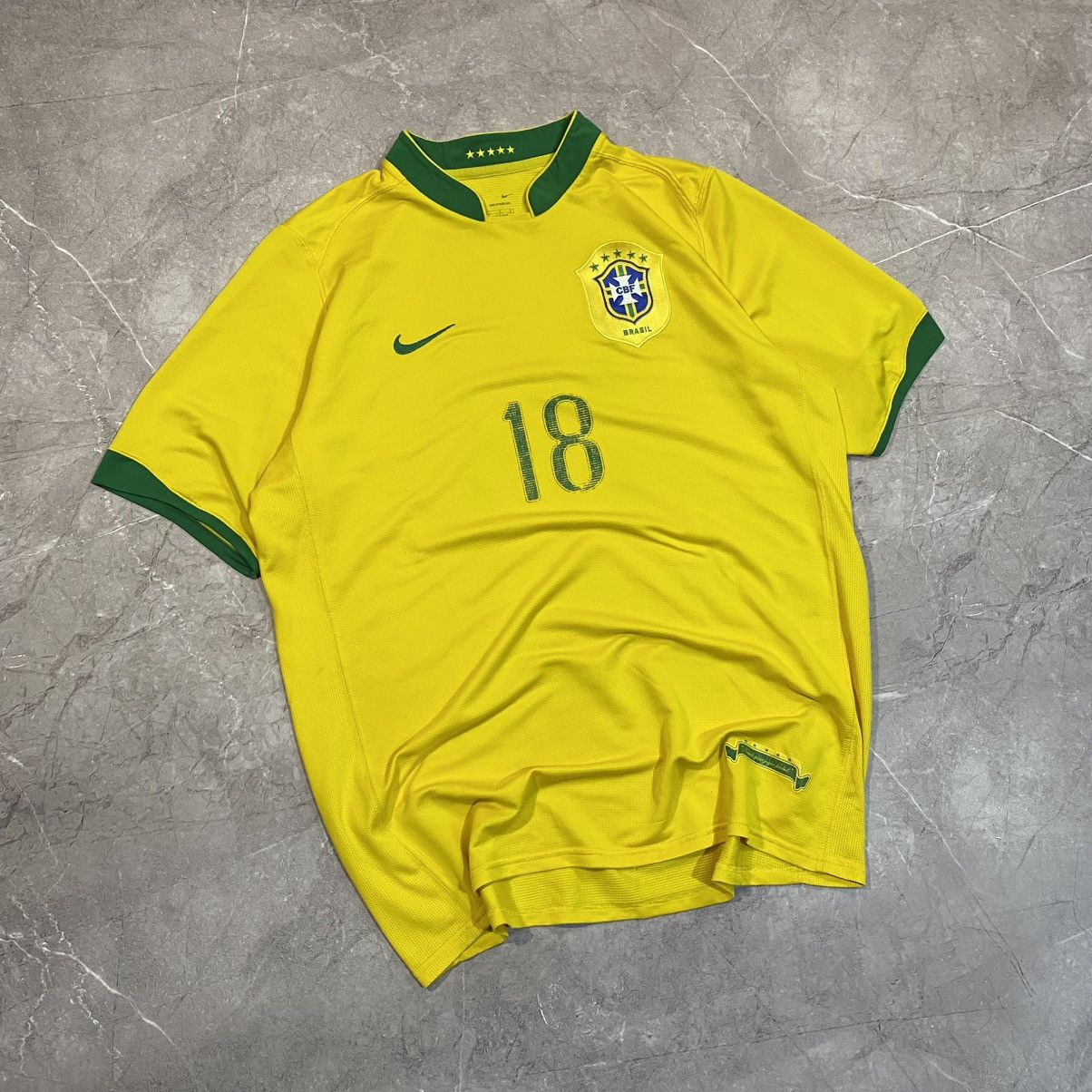 Nike × Vintage ROBINHO ! VINTAGE NIKE BRAZIL TEE SOCCER JERSEY NATION 00s Size US L / EU 52-54 / 3 - 1 Thumbnail