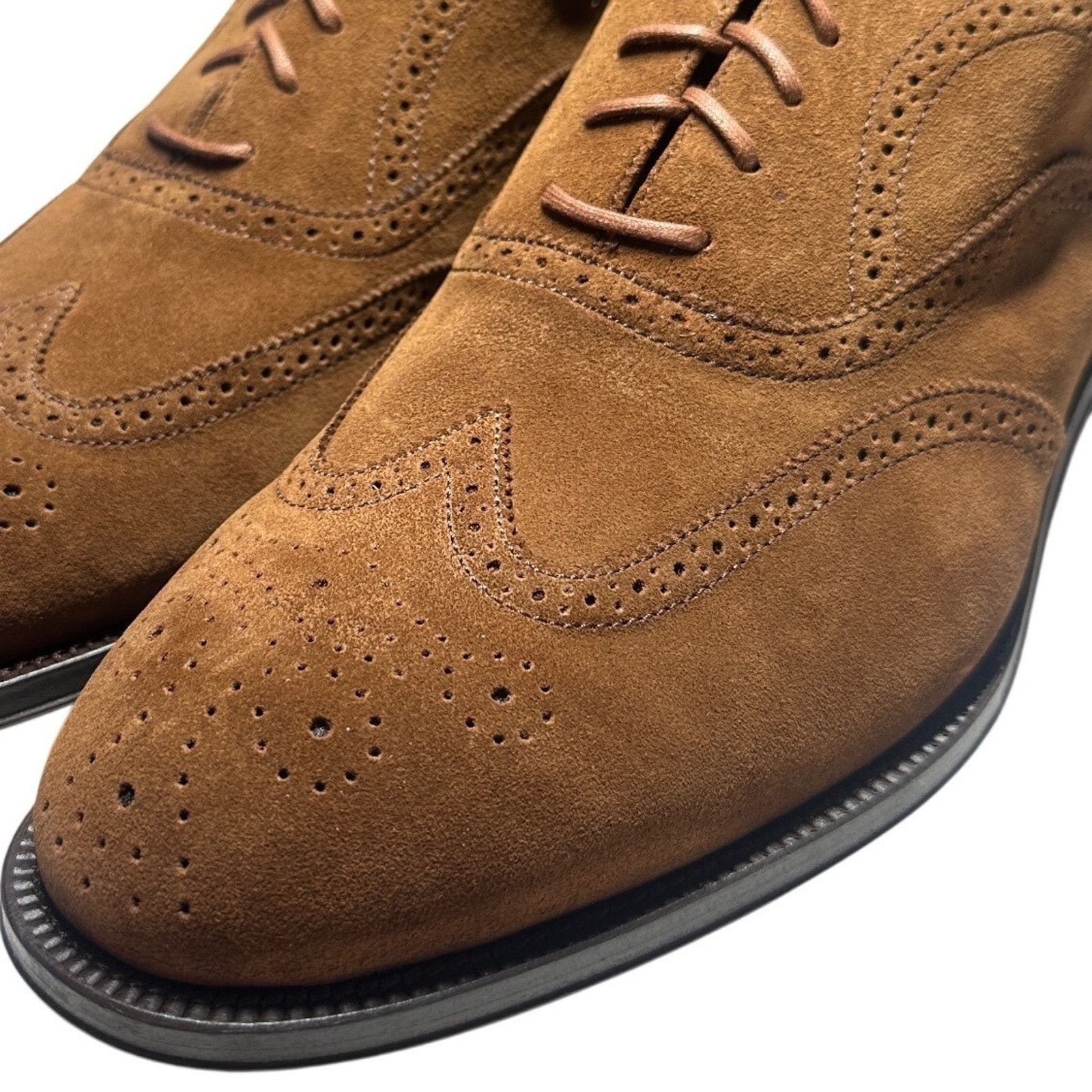 Lands' End Lands End Mens Brown Suede Wingtip Oxford Shoes Size 13 NWT Size US 13 / EU 46 - 5 Thumbnail