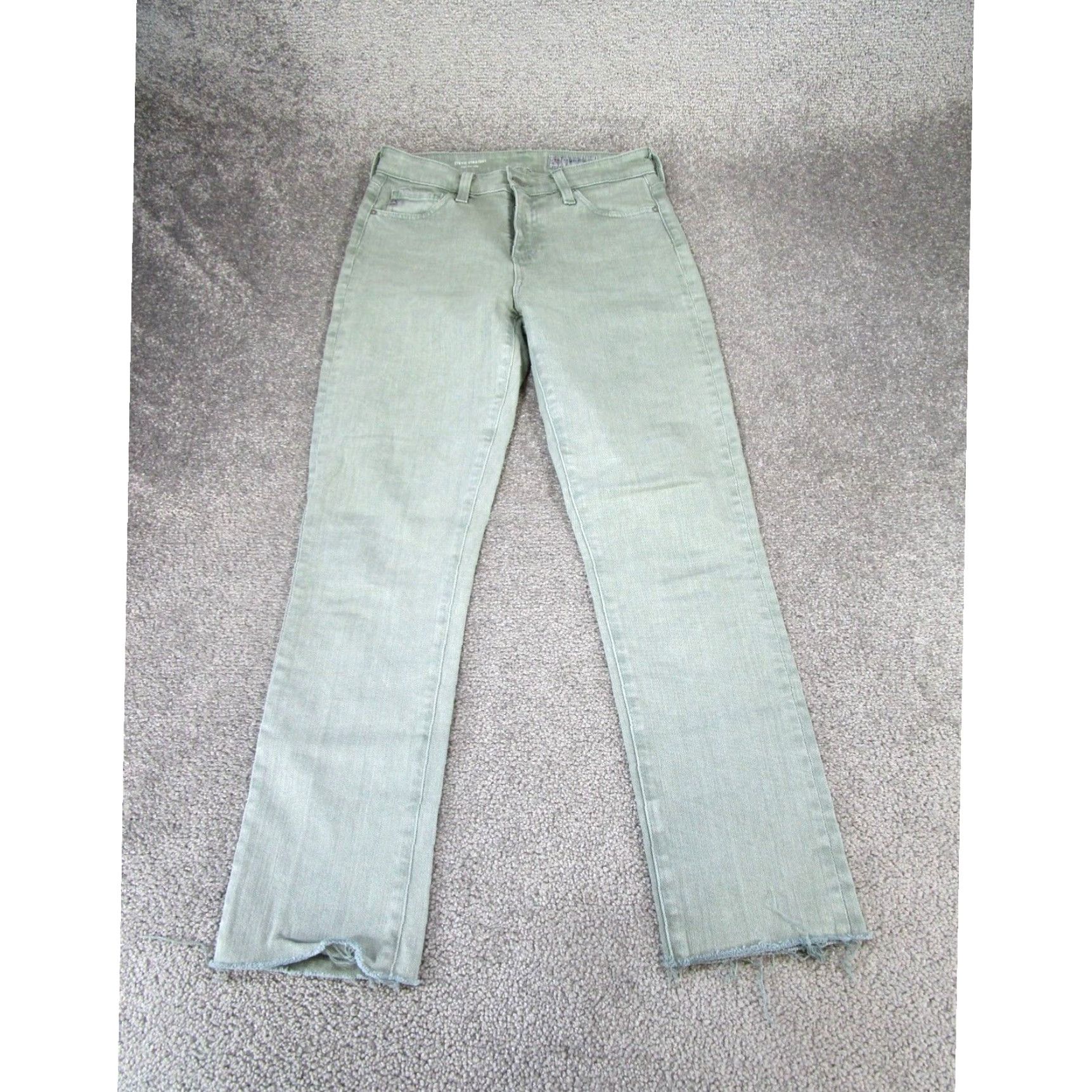 Anthropologie Anthropologie Jeans Womens 26 Stevie Straight Slim Extra Large XL Light Green Denim Size 26" / US 2 / IT 38 - 1 Thumbnail