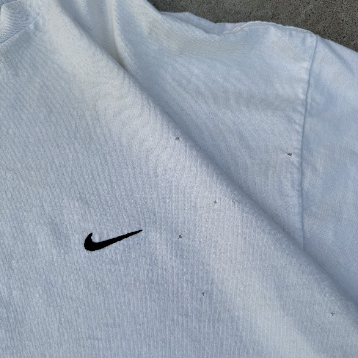 JNCO × Nike × Stussy Vintage Y2K White Nike Swoosh Essential Tee Baggy Skater XXL Size US XXL / EU 58 / 5 - 8 Thumbnail