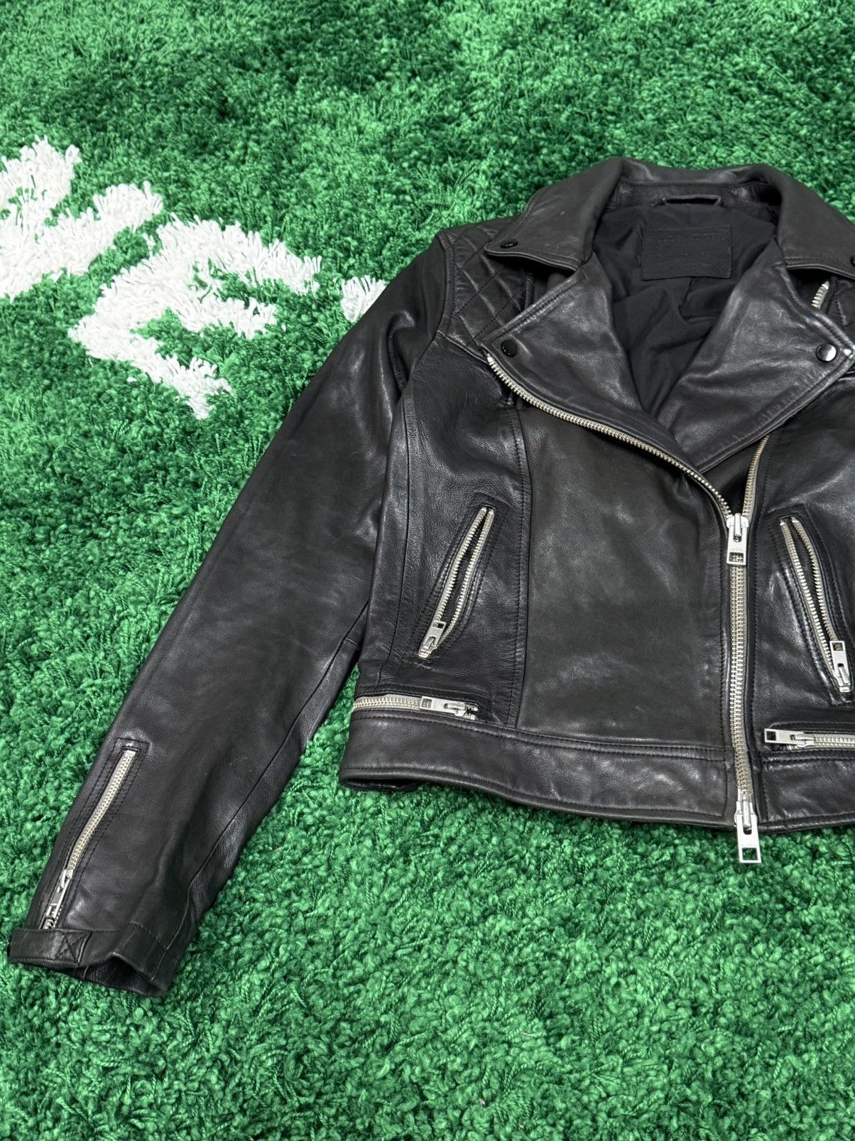 Allsaints Allsaints Conroy Quilted Leather Biker Jacket Size 6 Size M / US 6-8 / IT 42-44 - 2 Thumbnail