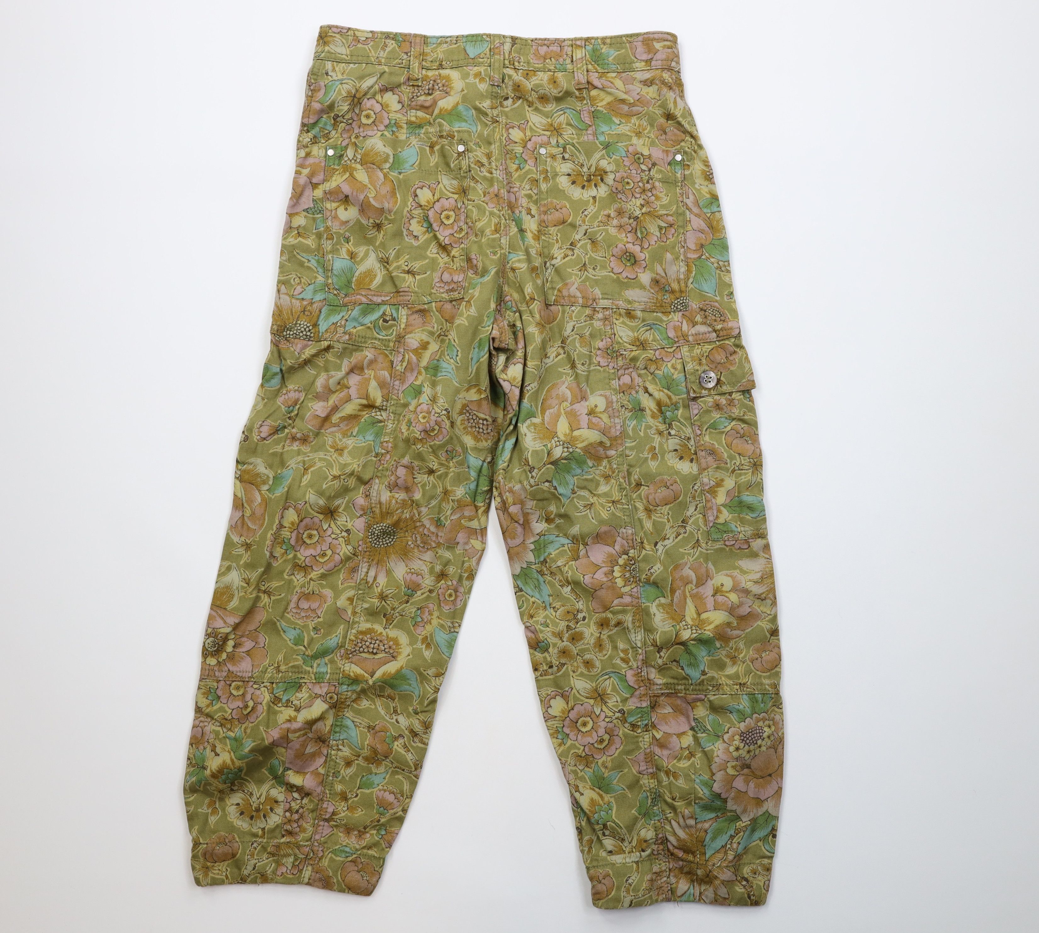 Anthropologie Anthropologie Pilcro Letterpress Flower Capris Cargo Pants Size 27" / US 4 / IT 40 - 10 Thumbnail