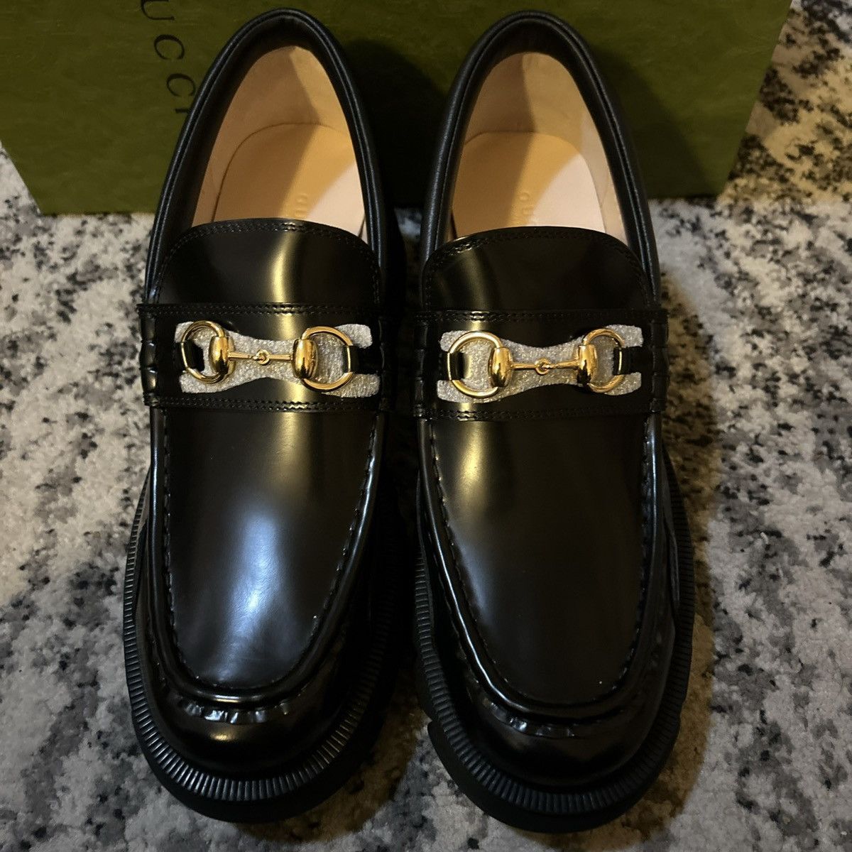 Gucci Gucci Horsebit Lug Sole Loafer Moccasin Leather Black Size US 11 / IT 41 - 2 Thumbnail