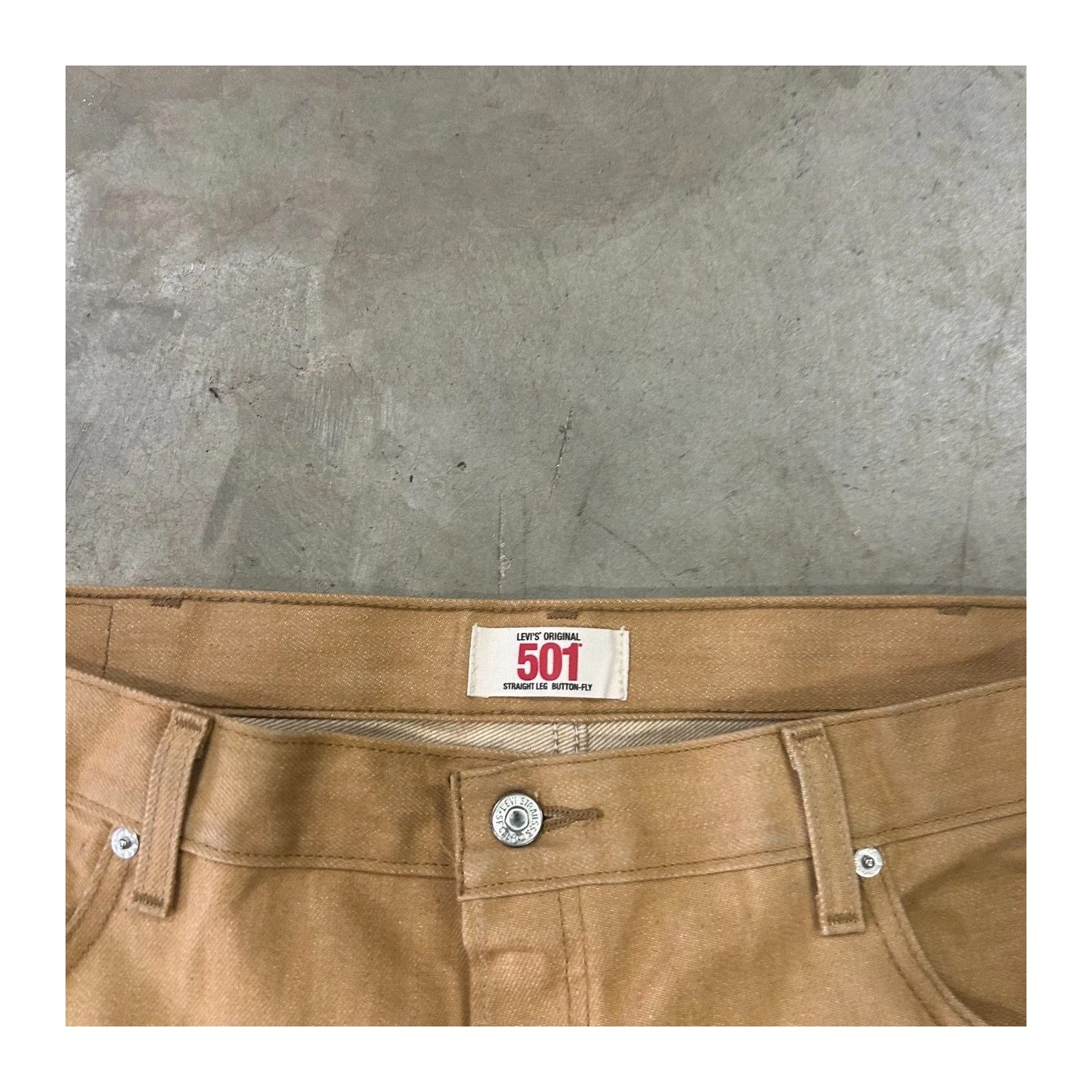 Levi's Vintage Levis 501 Men's Jeans Size 42x32 Straight Leg Brown Size US 42 / EU 58 - 4 Thumbnail