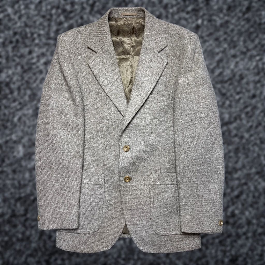 Vintage VINTAGE Grendale Blazer Jacket Mens size 40in Brown Wool Tuxedo Style Shirt? Size 40R - 1 Thumbnail