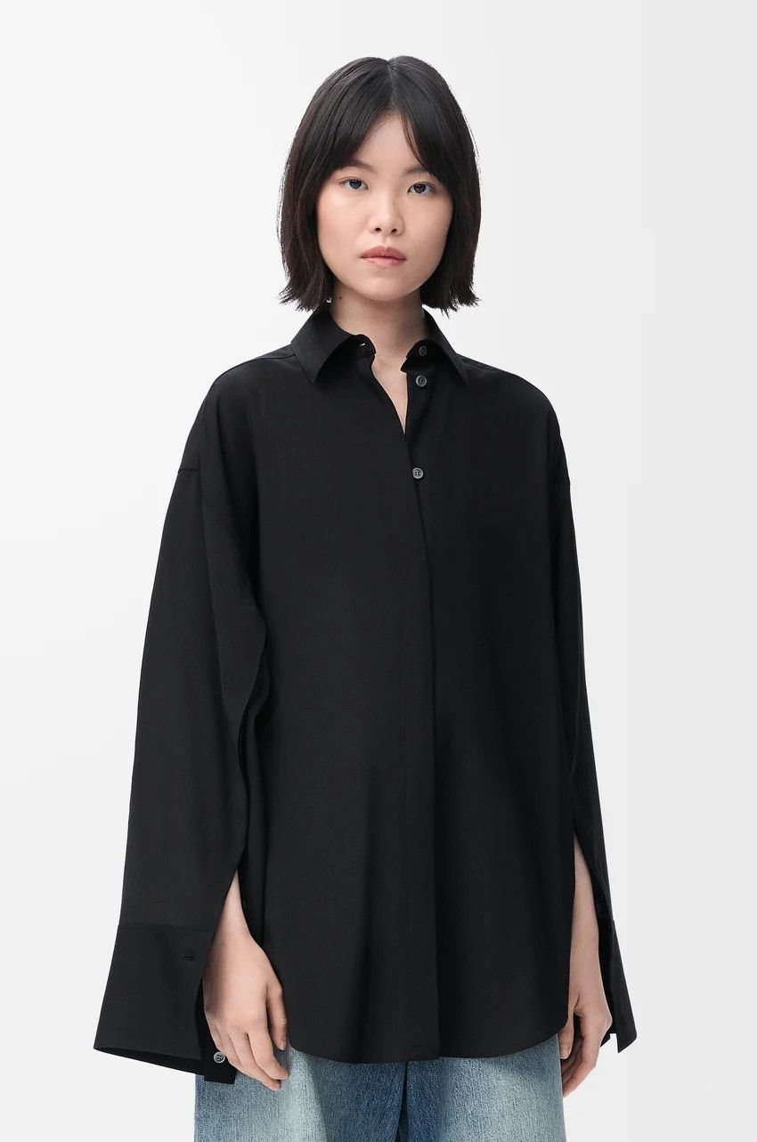 Loewe o1loc1c0525 Shirt In Wool in Black Size M / US 6-8 / IT 42-44 - 3 Thumbnail