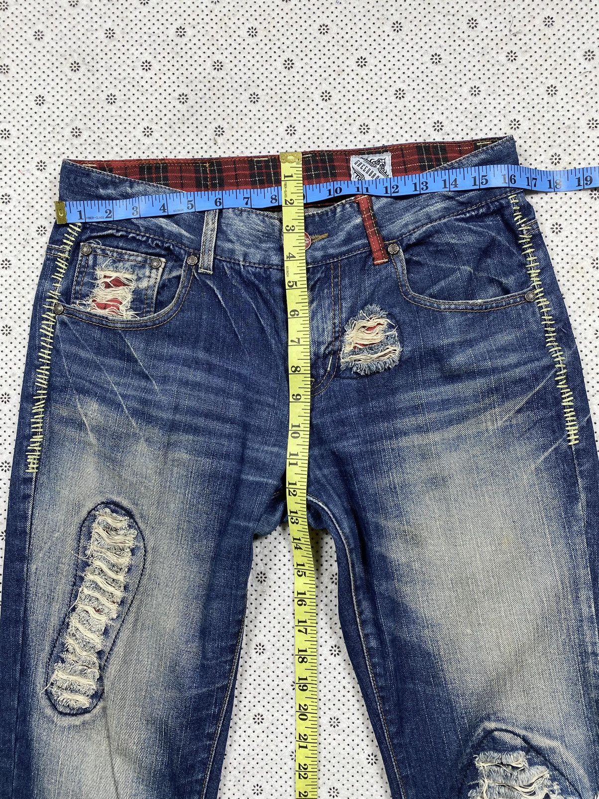 Hysteric Glamour × PPFM Extremely Rare Distressed Denim By Green Banana Size US 33 - 3 Thumbnail