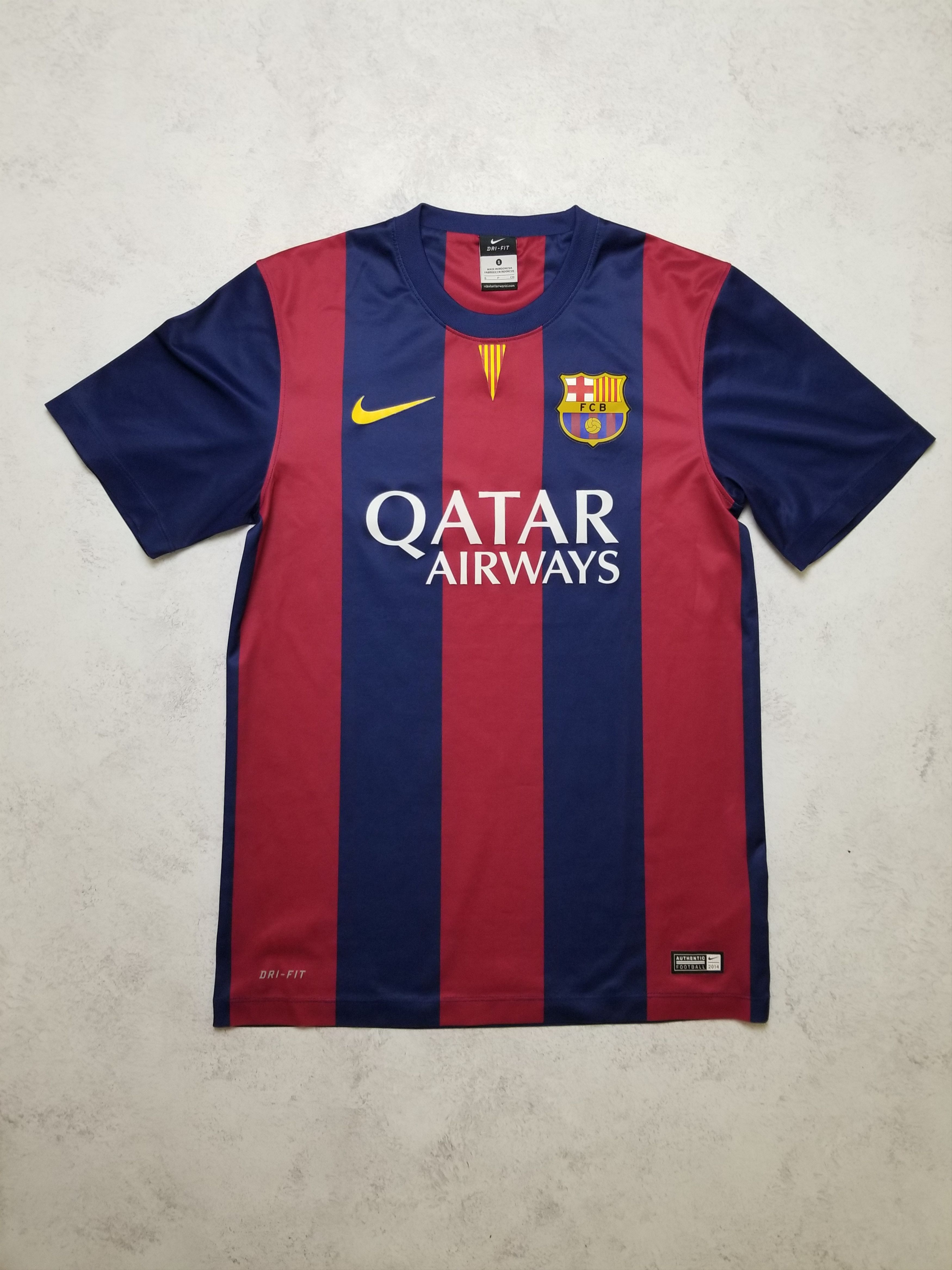 Nike BARCELONA 2014 2015 HOME FOOTBALL JERSEY 610596-422 Size US S / EU 44-46 / 1 - 1 Thumbnail