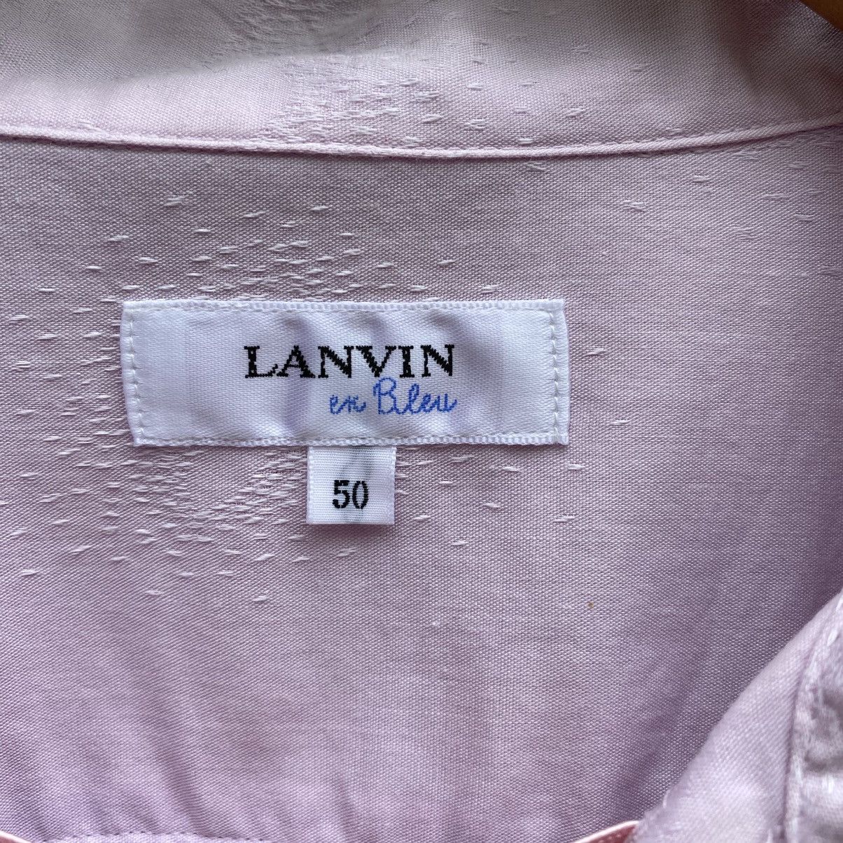Lanvin LANVIN Pink Lace-Up Collar Shirt Size L / US 10 / IT 46 - 5 Thumbnail