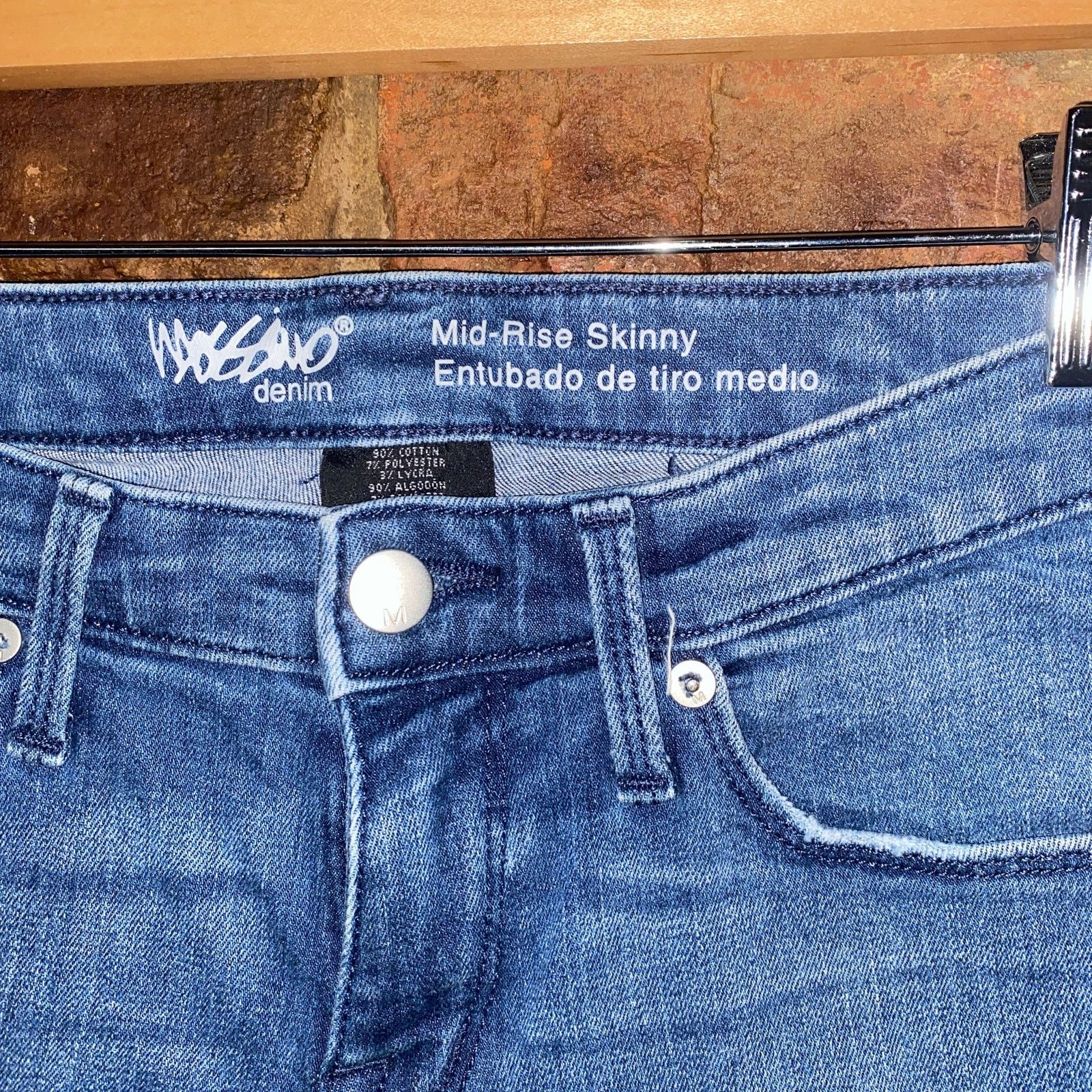 Mossimo Mossimo Medium Wash Blue Denim Mid-Rise Skinny Jeans Size 2 Size 26" / US 2 / IT 38 - 4 Thumbnail