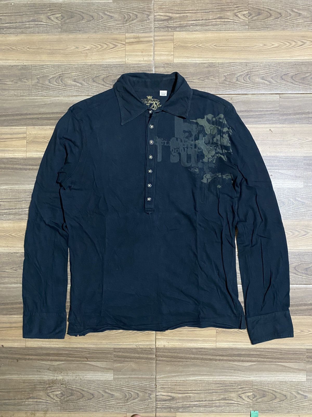 Japanese Brand × Vintage HI FI SOCIETY LONG BUTTON TSHIRT Size US M / EU 48-50 / 2 - 1 Thumbnail
