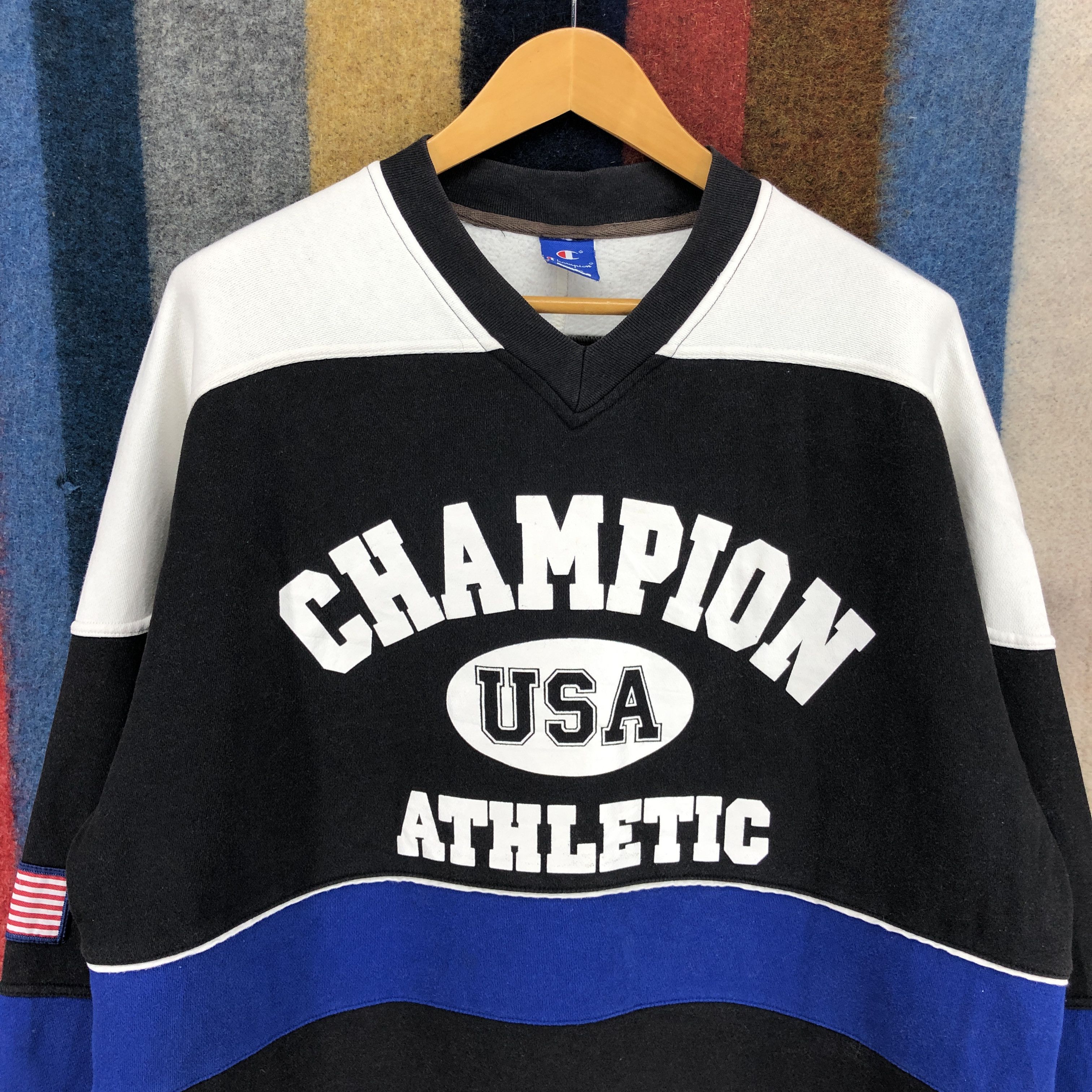 Champion CHAMPION USA ATHLETIC V Neck Sweatshirt #0245/K Size US L / EU 52-54 / 3 - 2 Thumbnail