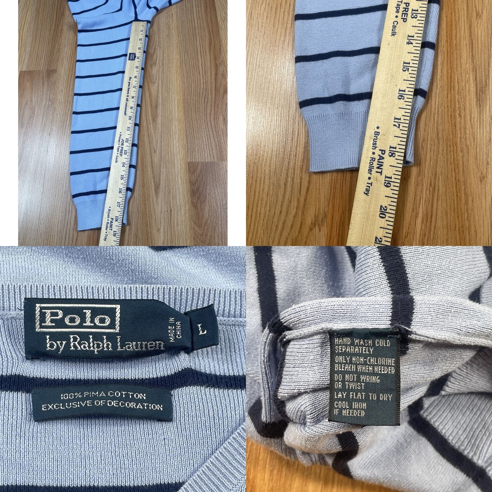 Polo Ralph Lauren VINTAGE Polo Ralph Lauren Sweater Mens L Long Sleeve V-Neck Knit Pullover Size US L / EU 52-54 / 3 - 8 Thumbnail