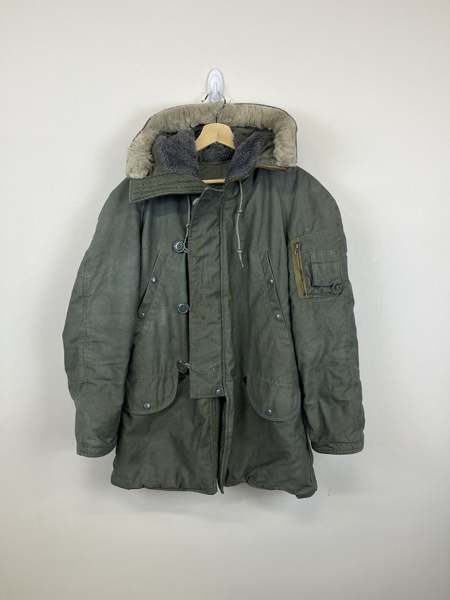 Military Streetwear Windbreaker 1960 s US Military B 9 Fur Lined Hood Jacket Grailed