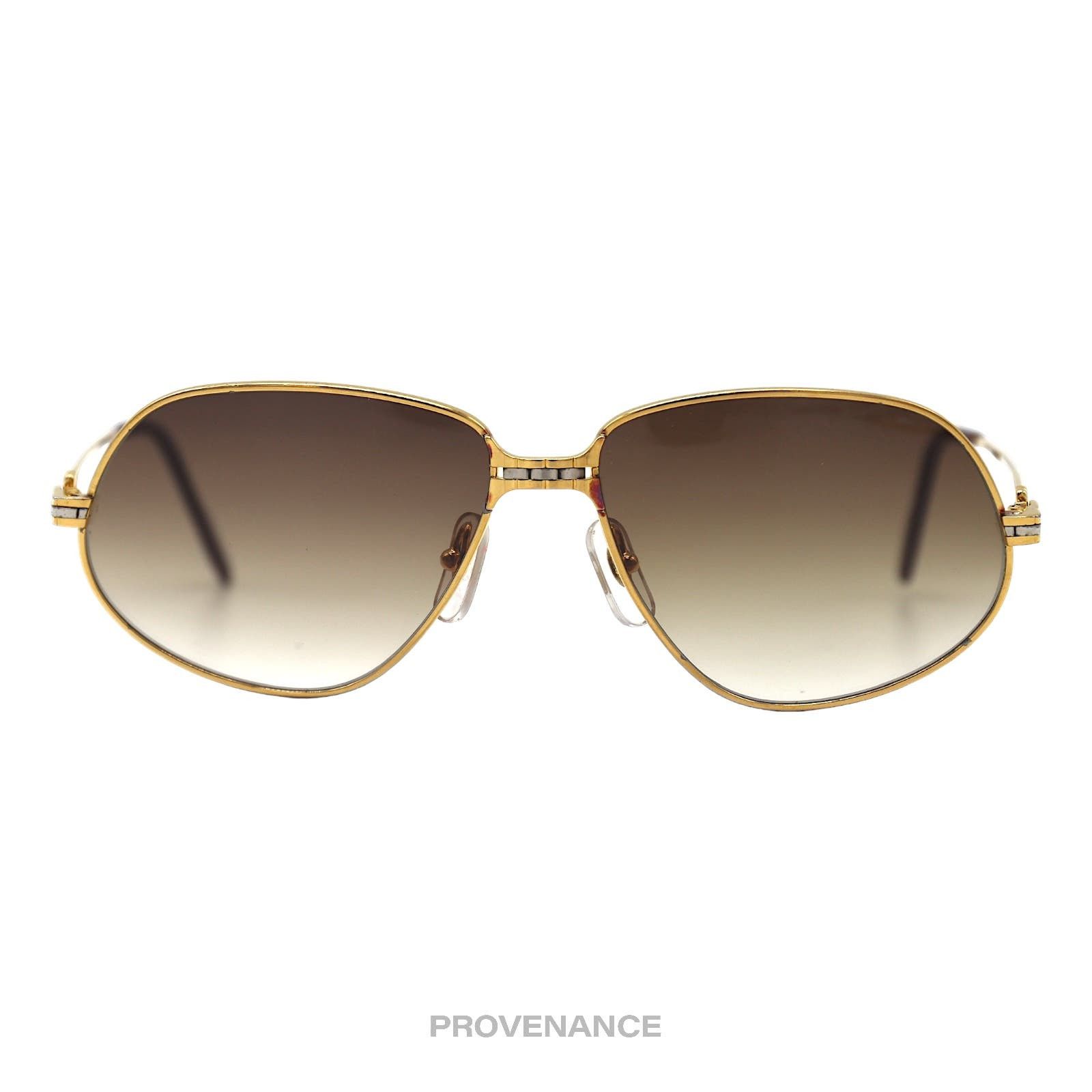 image of Cartier Panthere Mm Sunglasses - Gold Brown 56, Men's