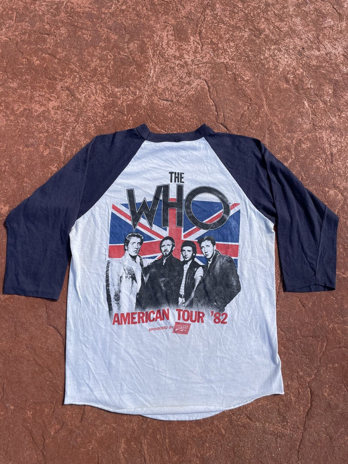 Band Tees Vintage 80s The Who America Tour 82 Rock Raglan Jersey Tee Size US L / EU 52-54 / 3 - 2 Thumbnail