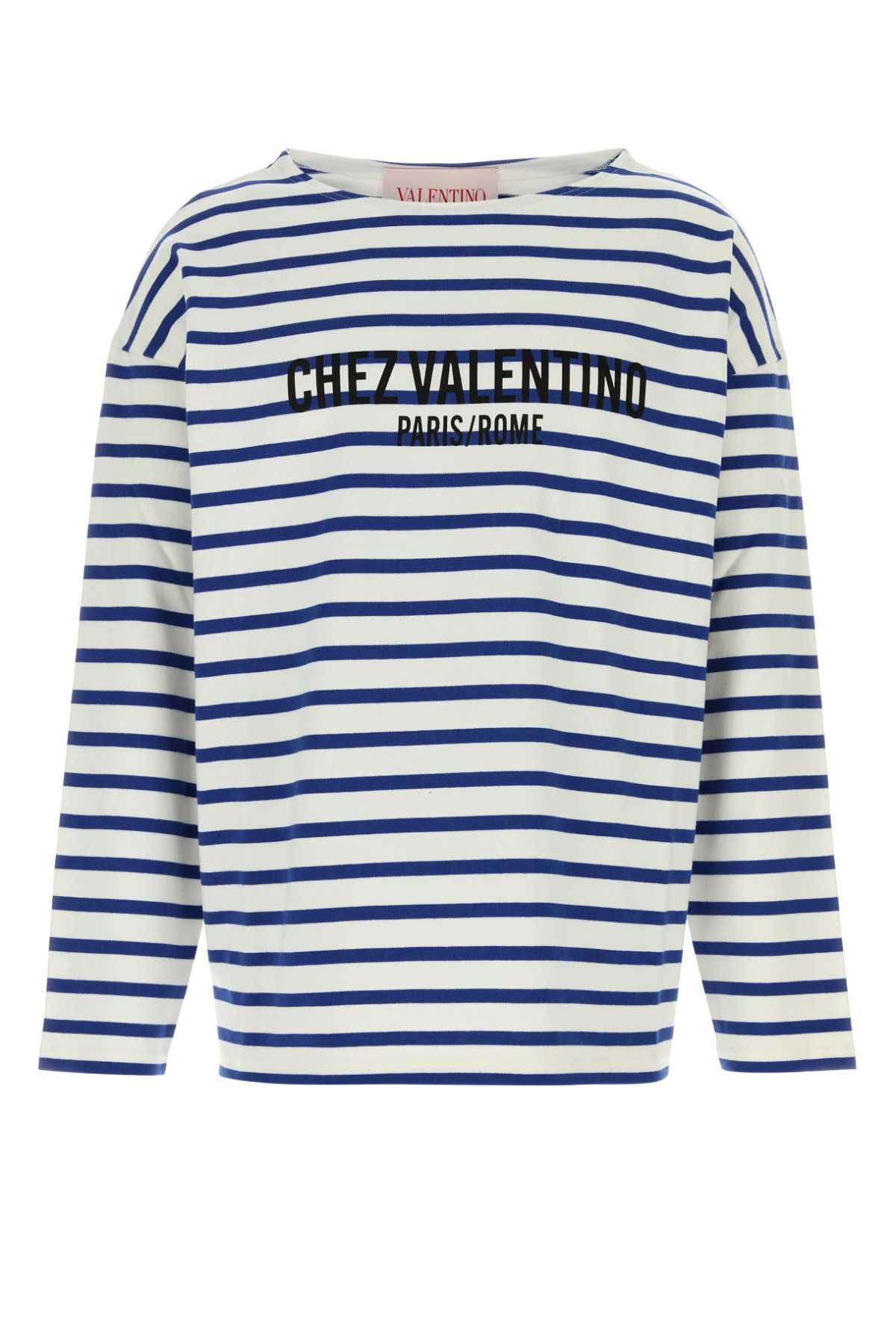 Valentino Embroidered Cotton T-Shirt Size US M / EU 48-50 / 2 - 1 Thumbnail
